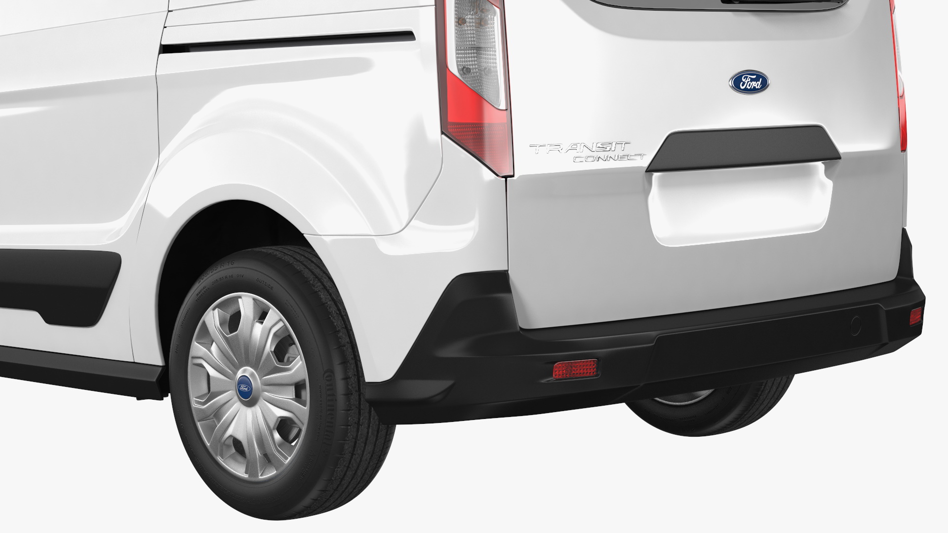 3D Ford Transit Connect Tailgate Simple Interior White