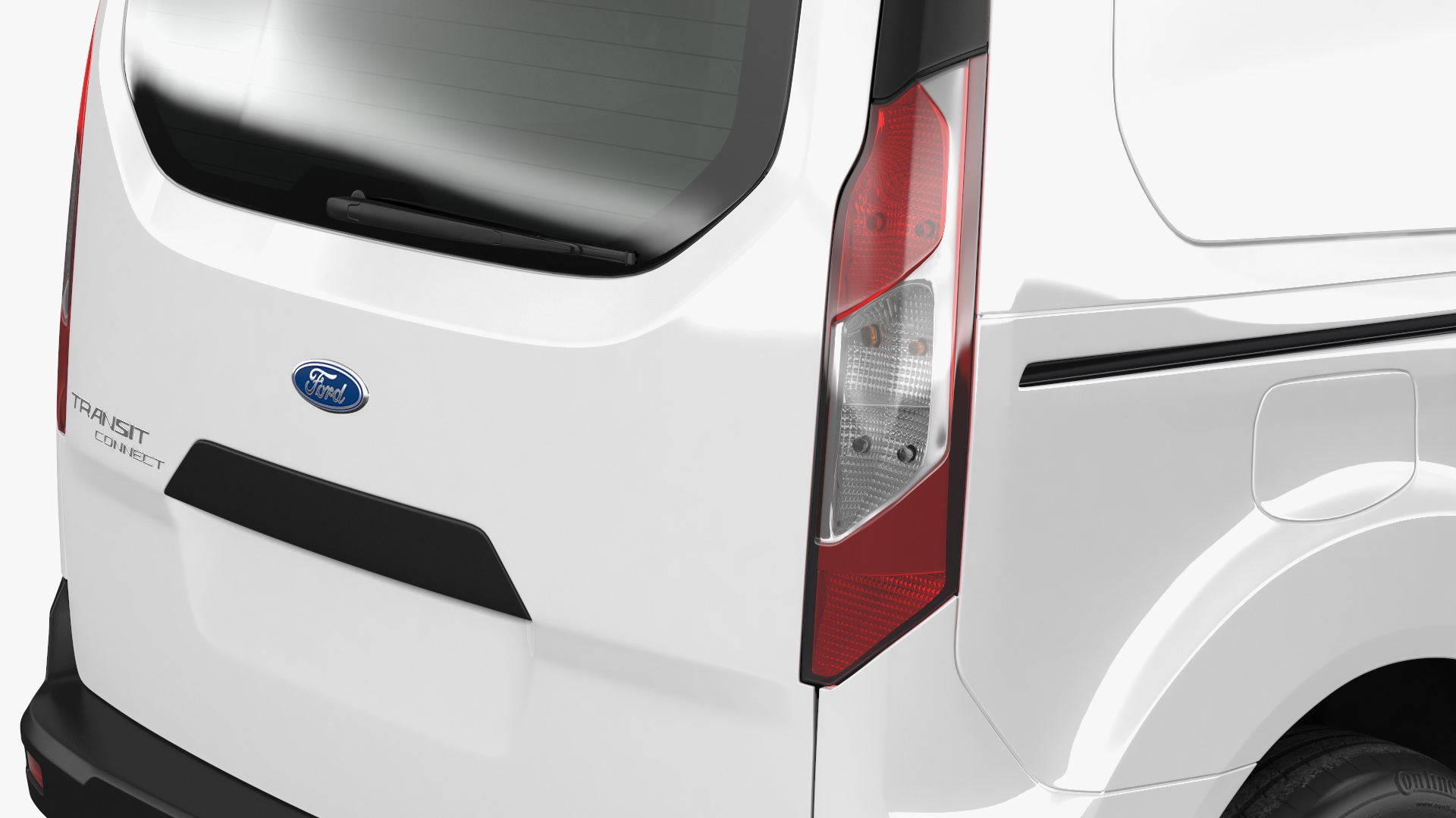 3D Ford Transit Connect Tailgate Simple Interior White