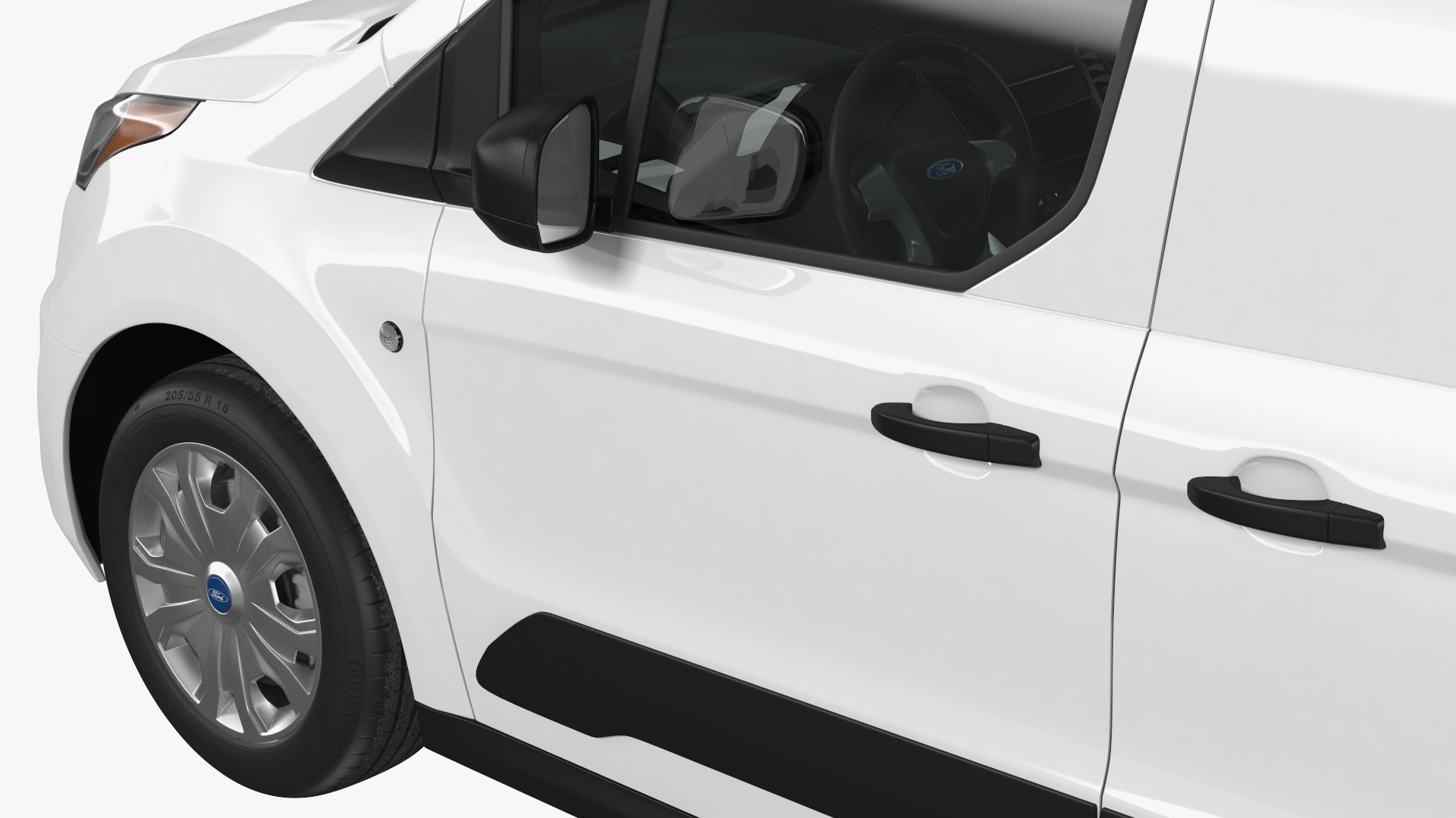 3D Ford Transit Connect Tailgate Simple Interior White