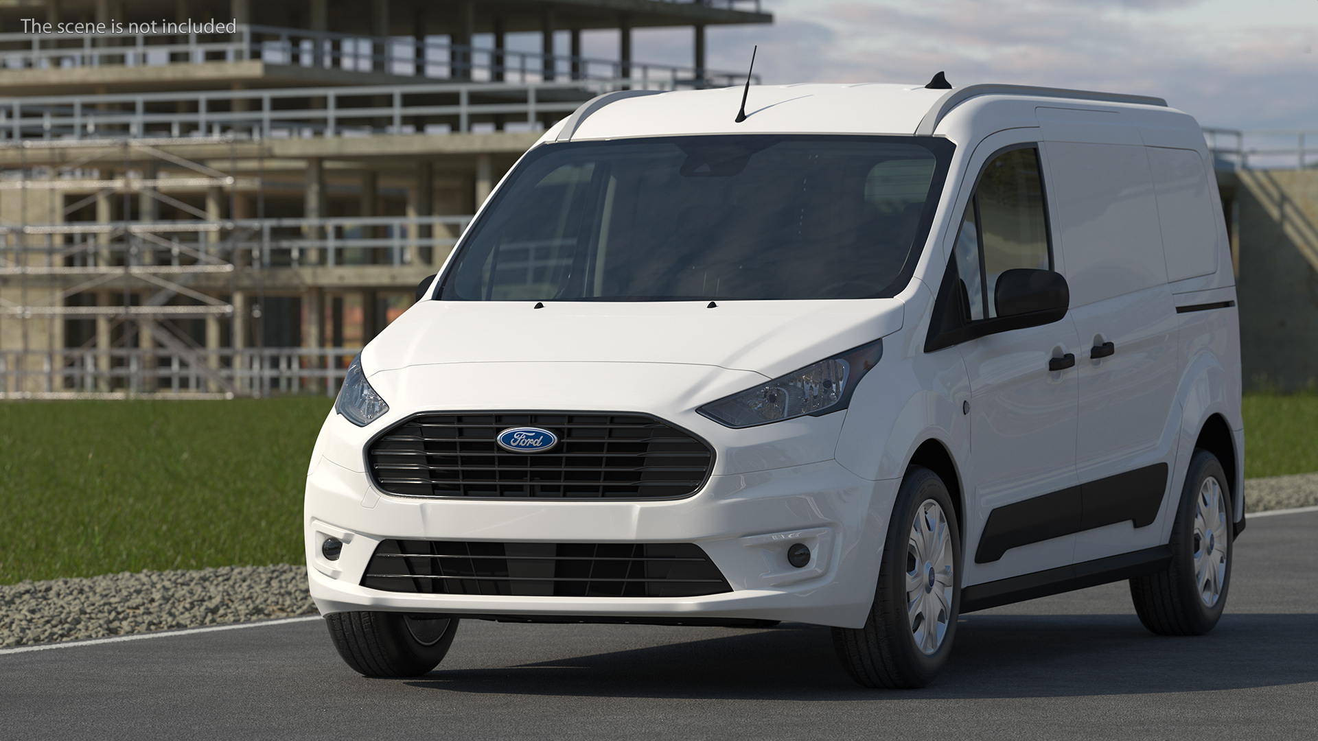 3D Ford Transit Connect Tailgate Simple Interior White