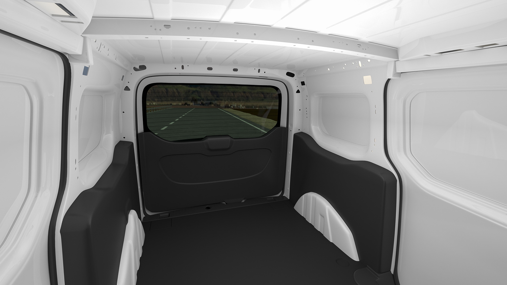 3D Ford Transit Connect Tailgate Simple Interior White