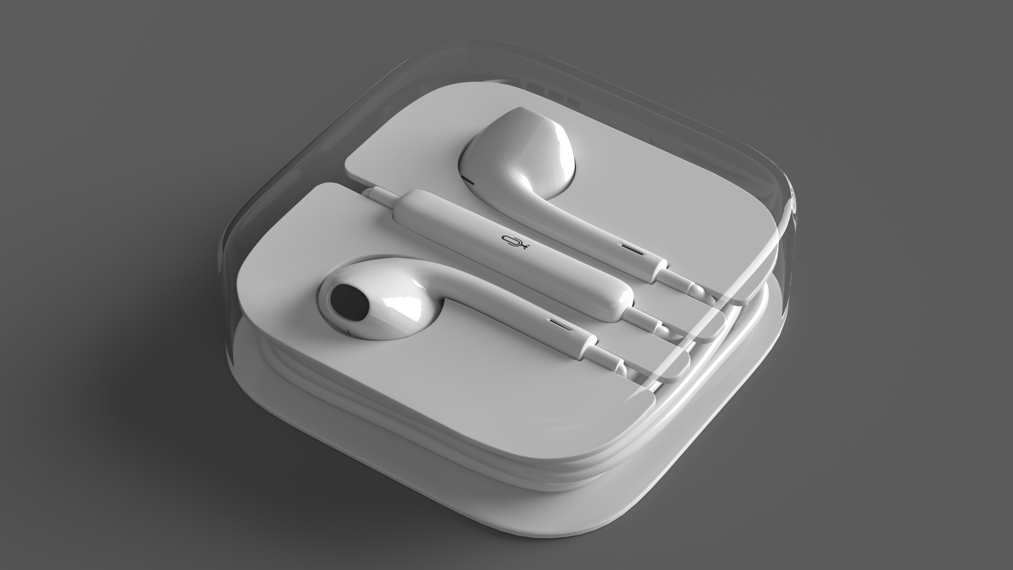 3D Earphones with Integrated Remote and Mic in Case model