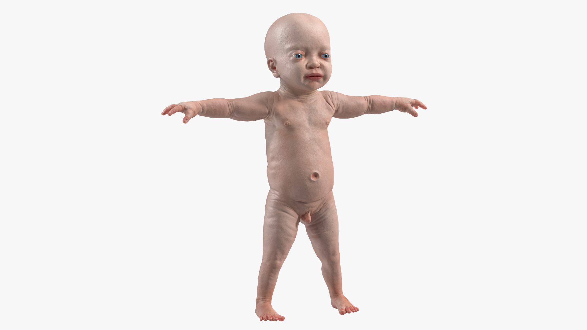 3D model Baby Boy at 8 Month Rigged for Cinema 4D