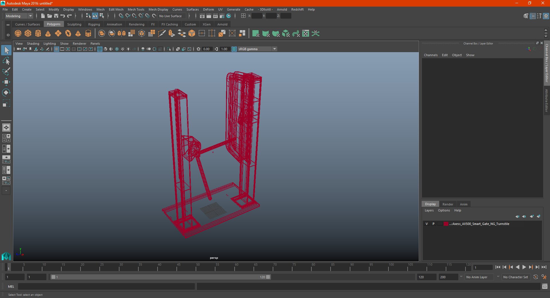 3D model Smart Gate Turnstile