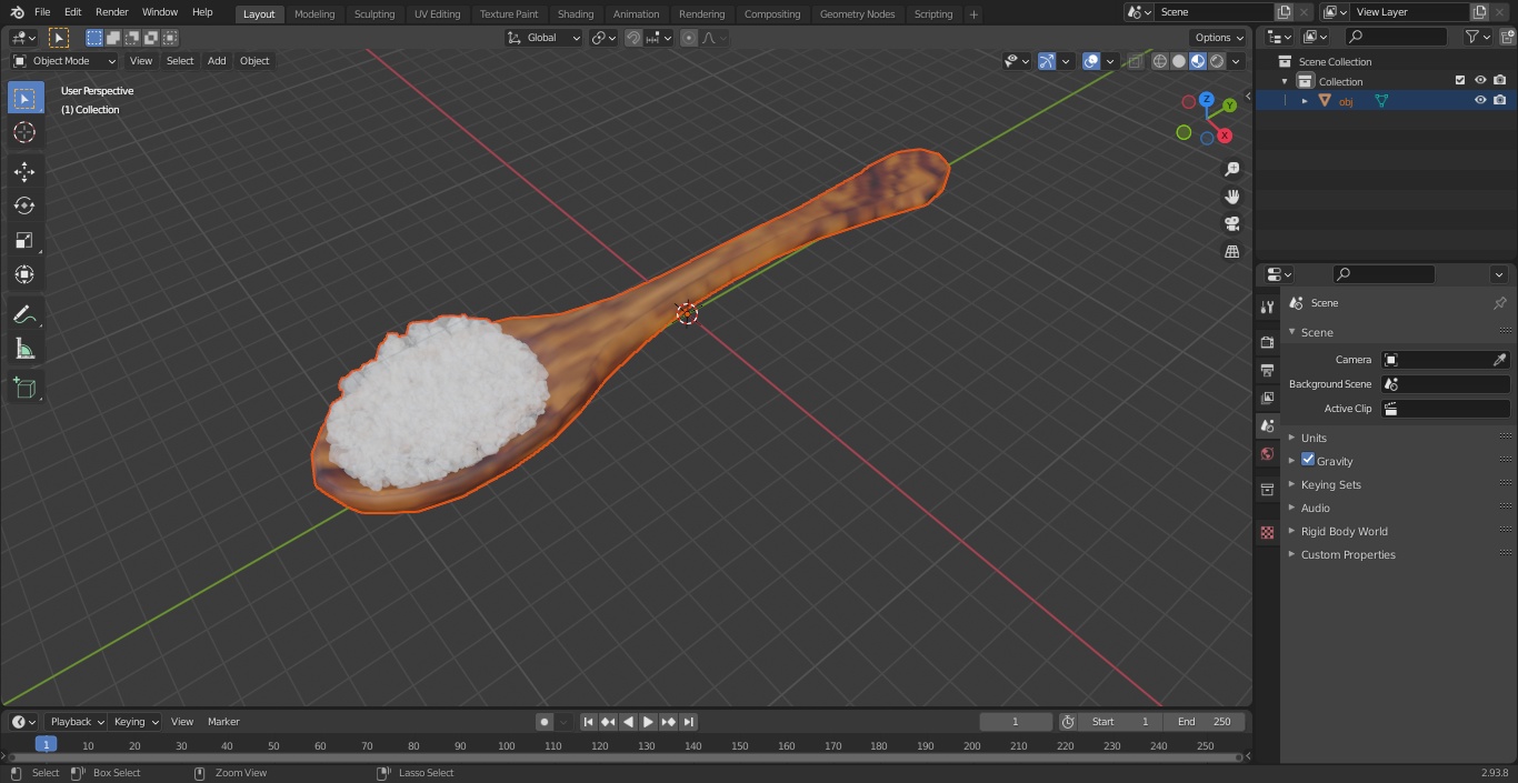 3D model Cottage Cheese Wood Spoon