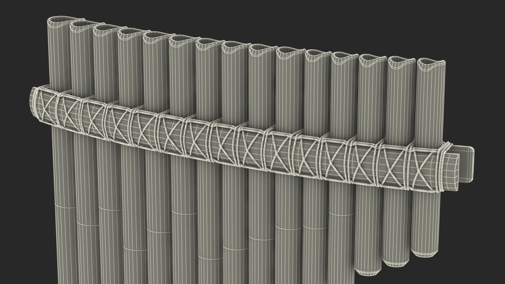 3D model Pan Flute Instrument