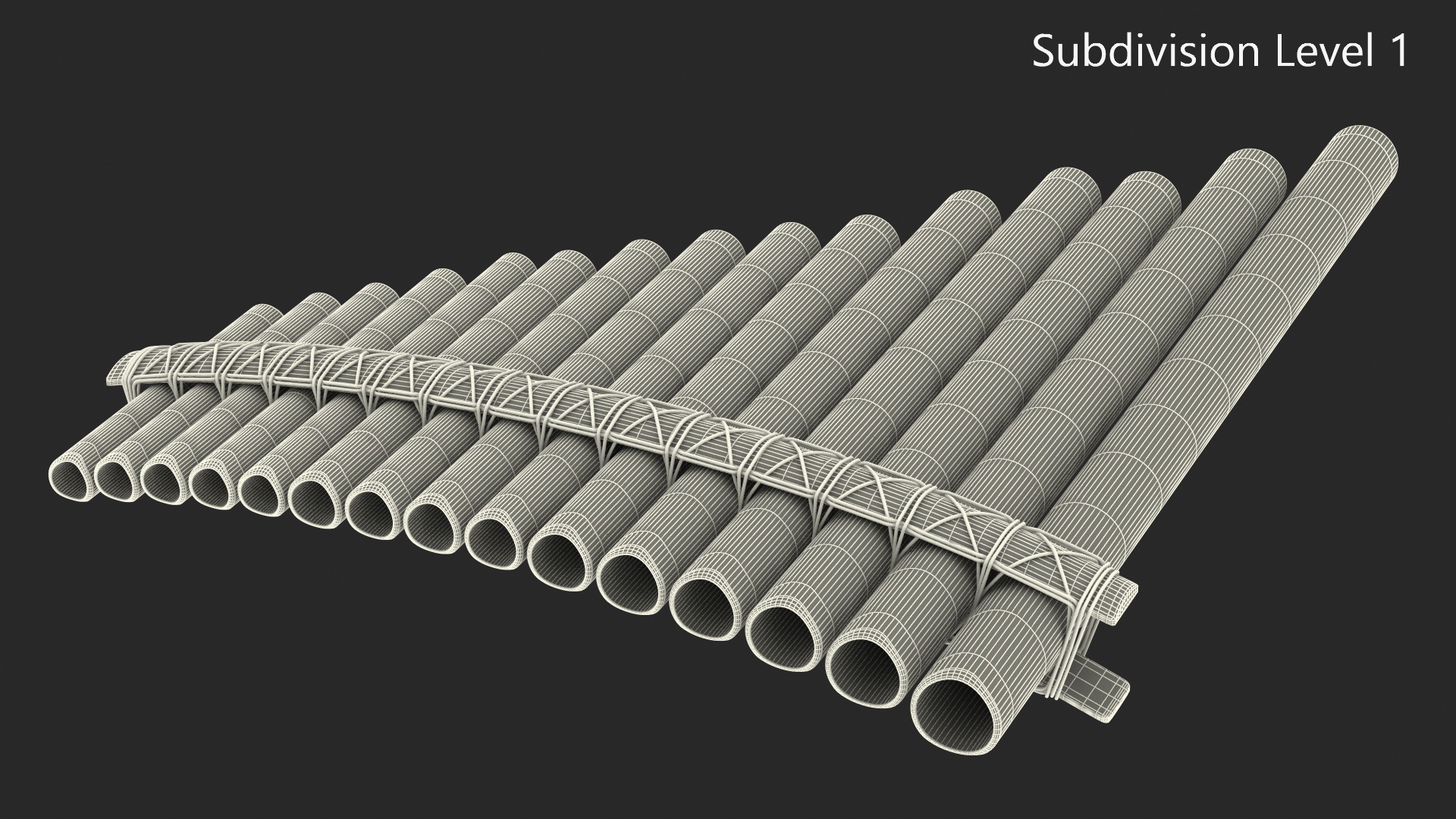 3D model Pan Flute Instrument