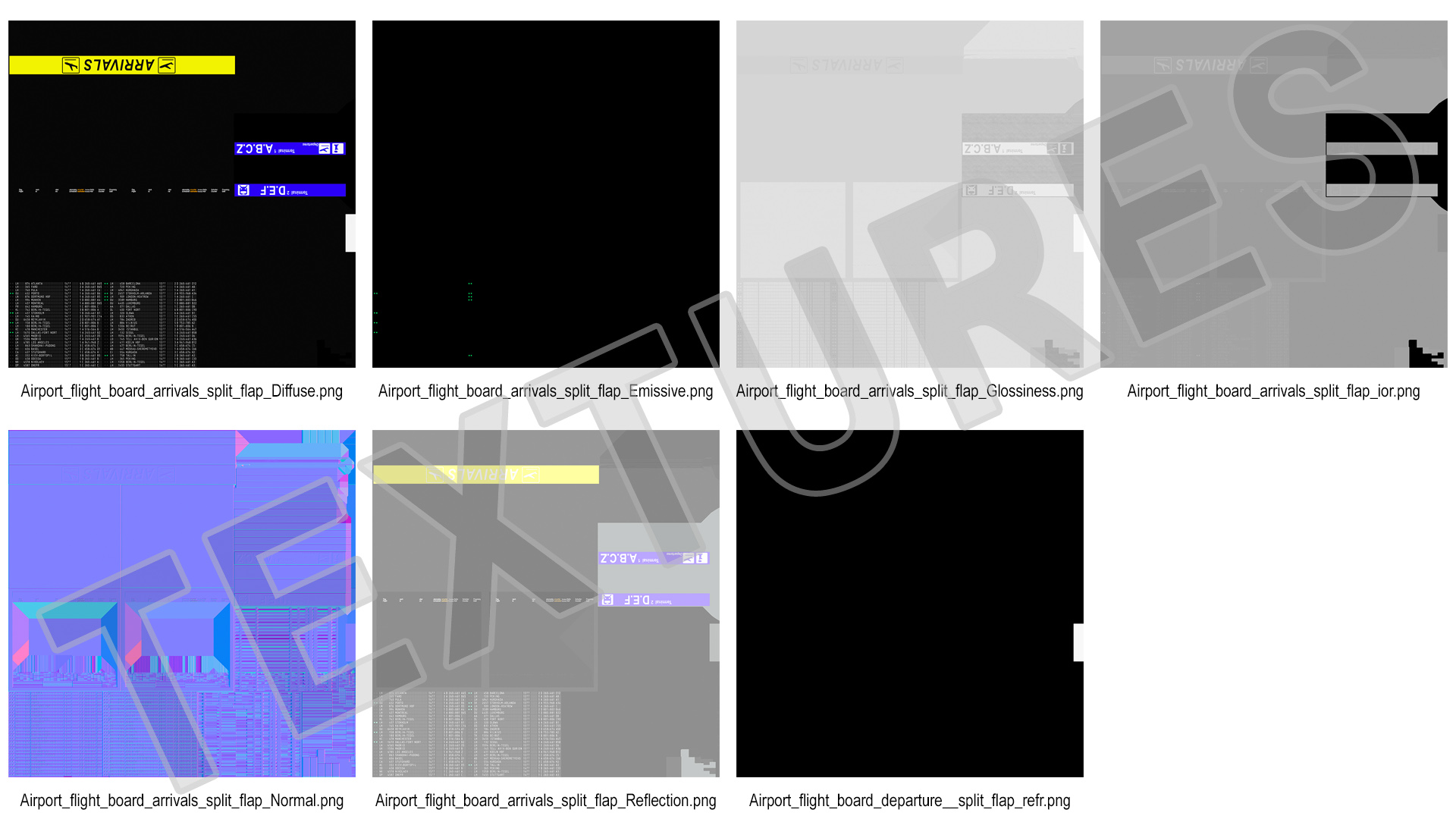 Airport Arrivals Board 3D