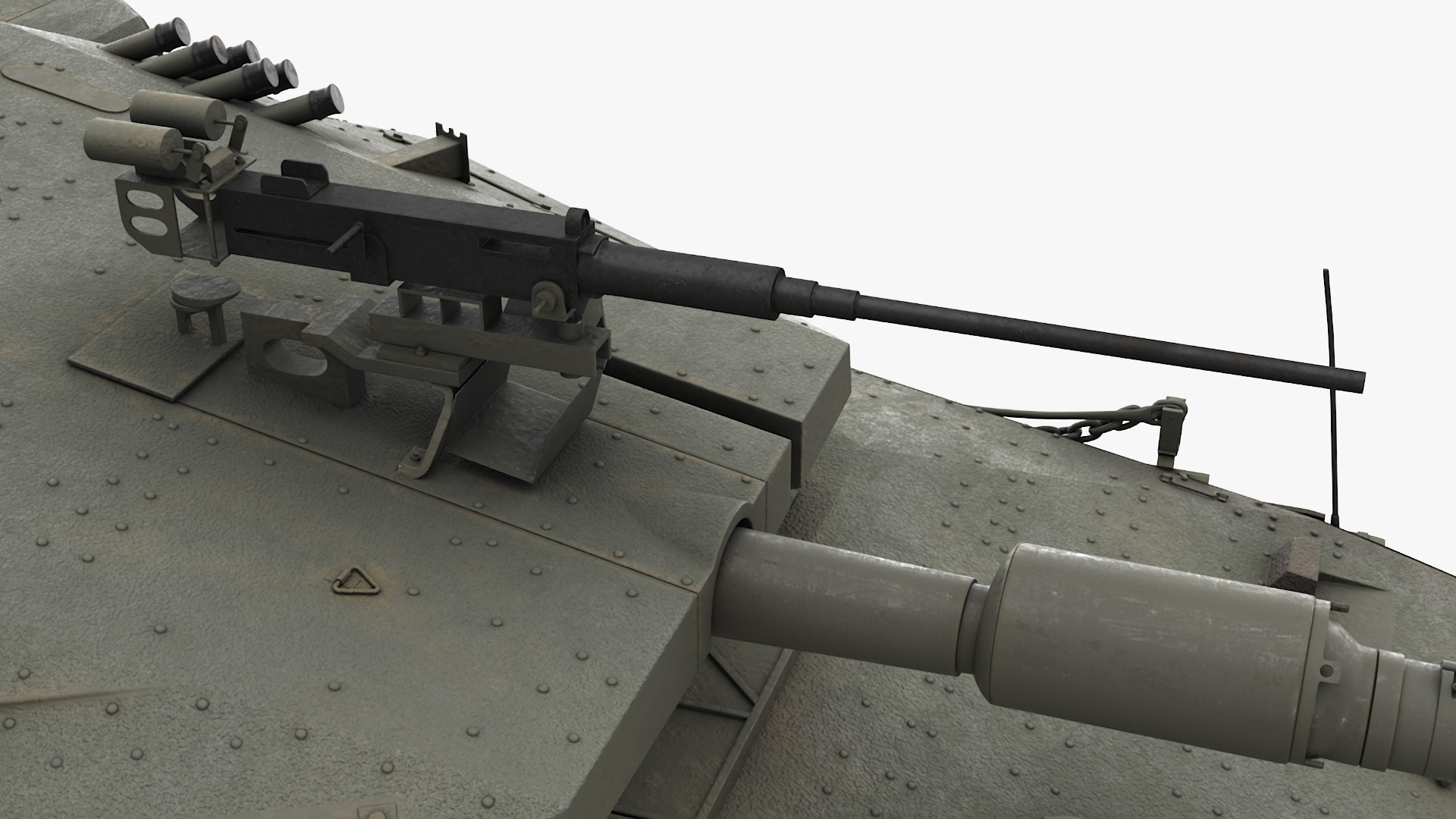 Dirty Israeli Tank Merkava 5 Olive 3D model