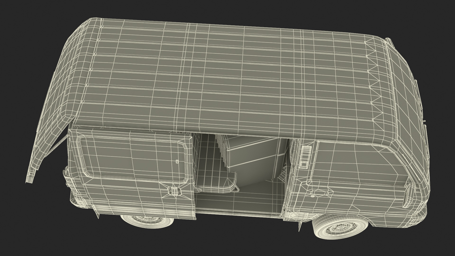 3D model Suzuki Super Carry Van White Rigged