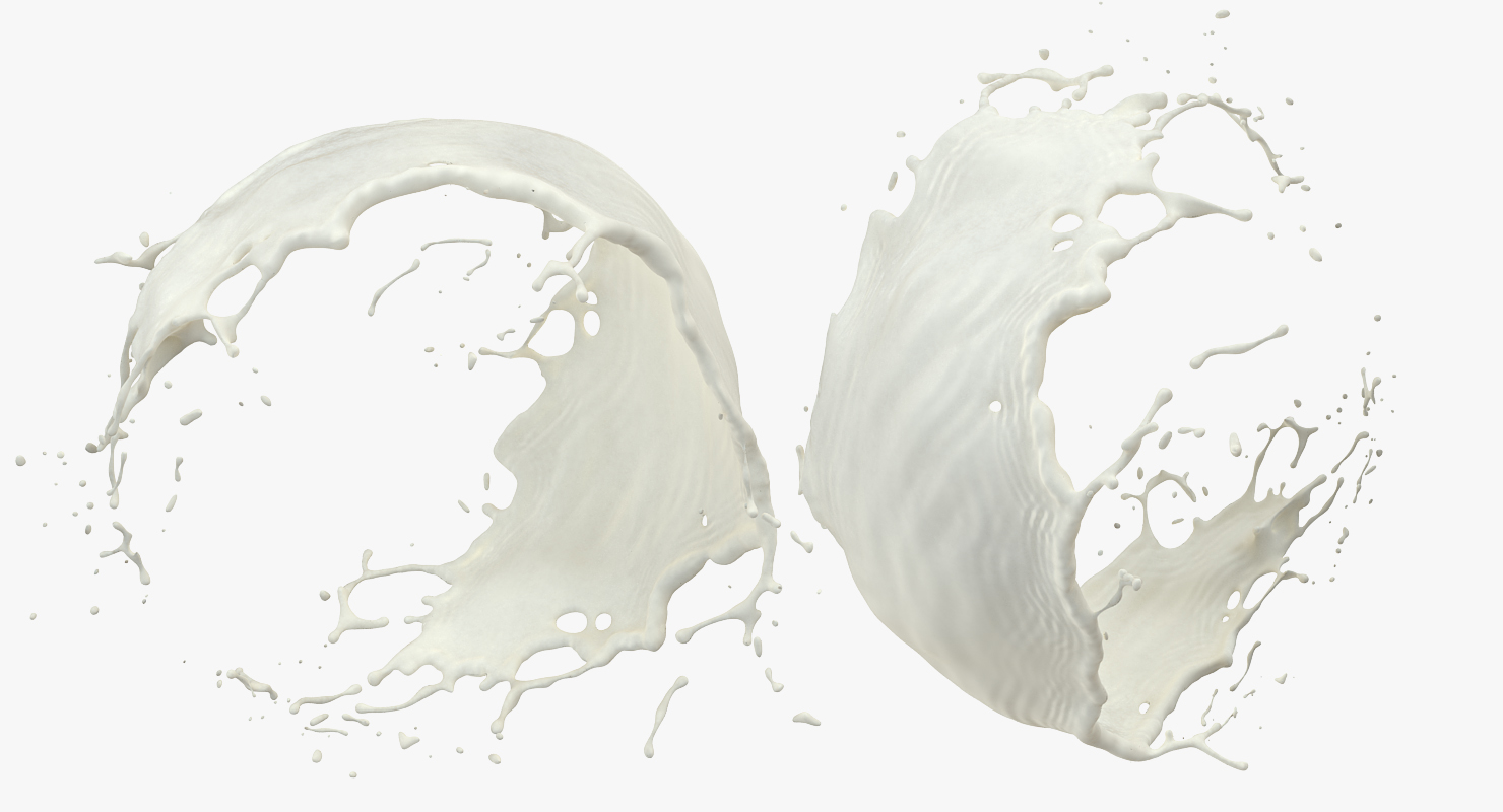 3D Milk Splash in Air model