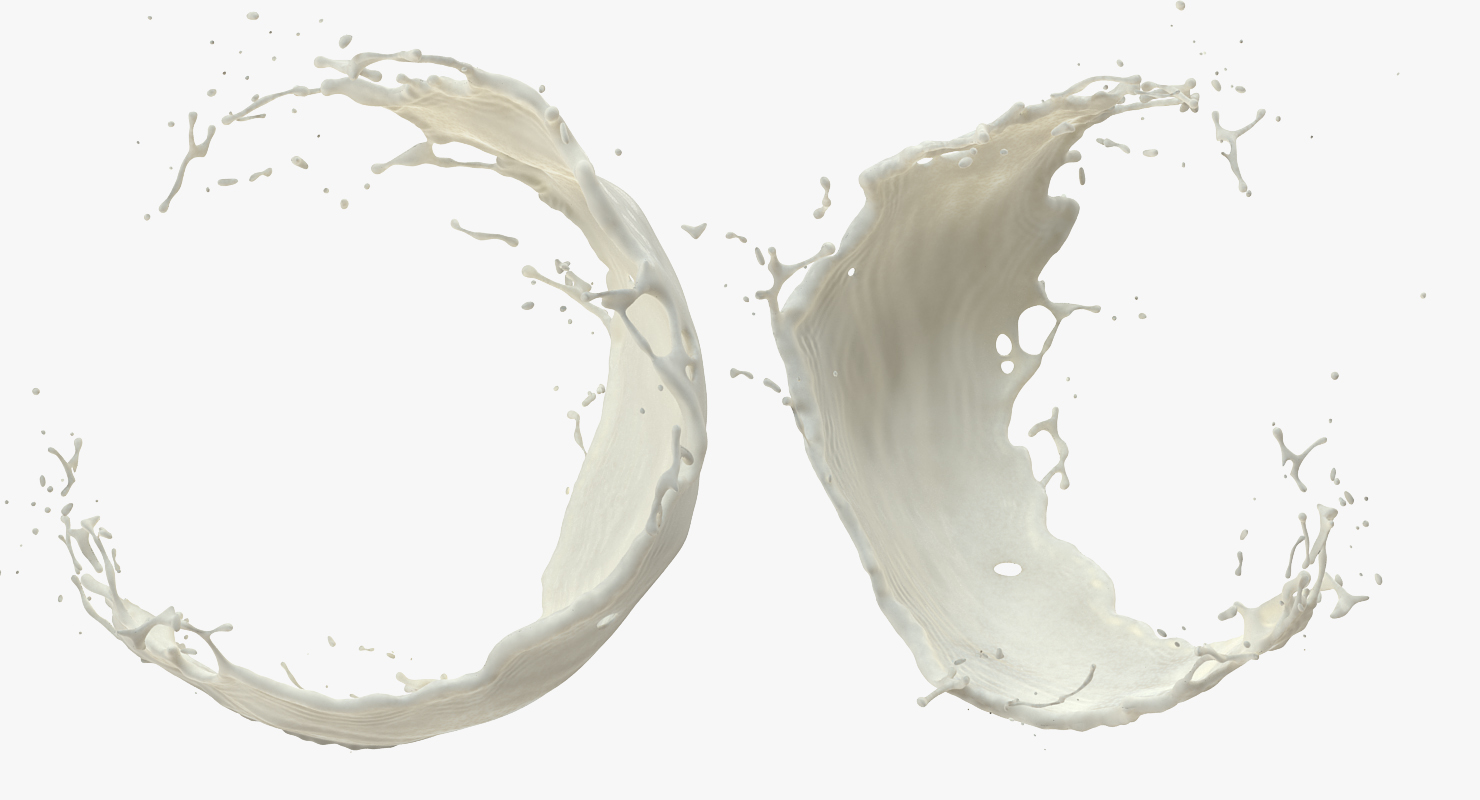 3D Milk Splash in Air model