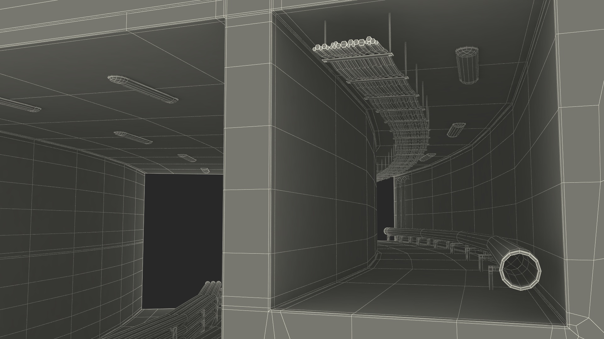 Road Tunnel Structure Section Turn 3D model