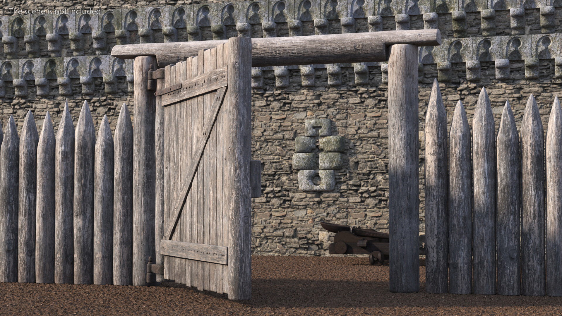 Old Faded Gate 3D model