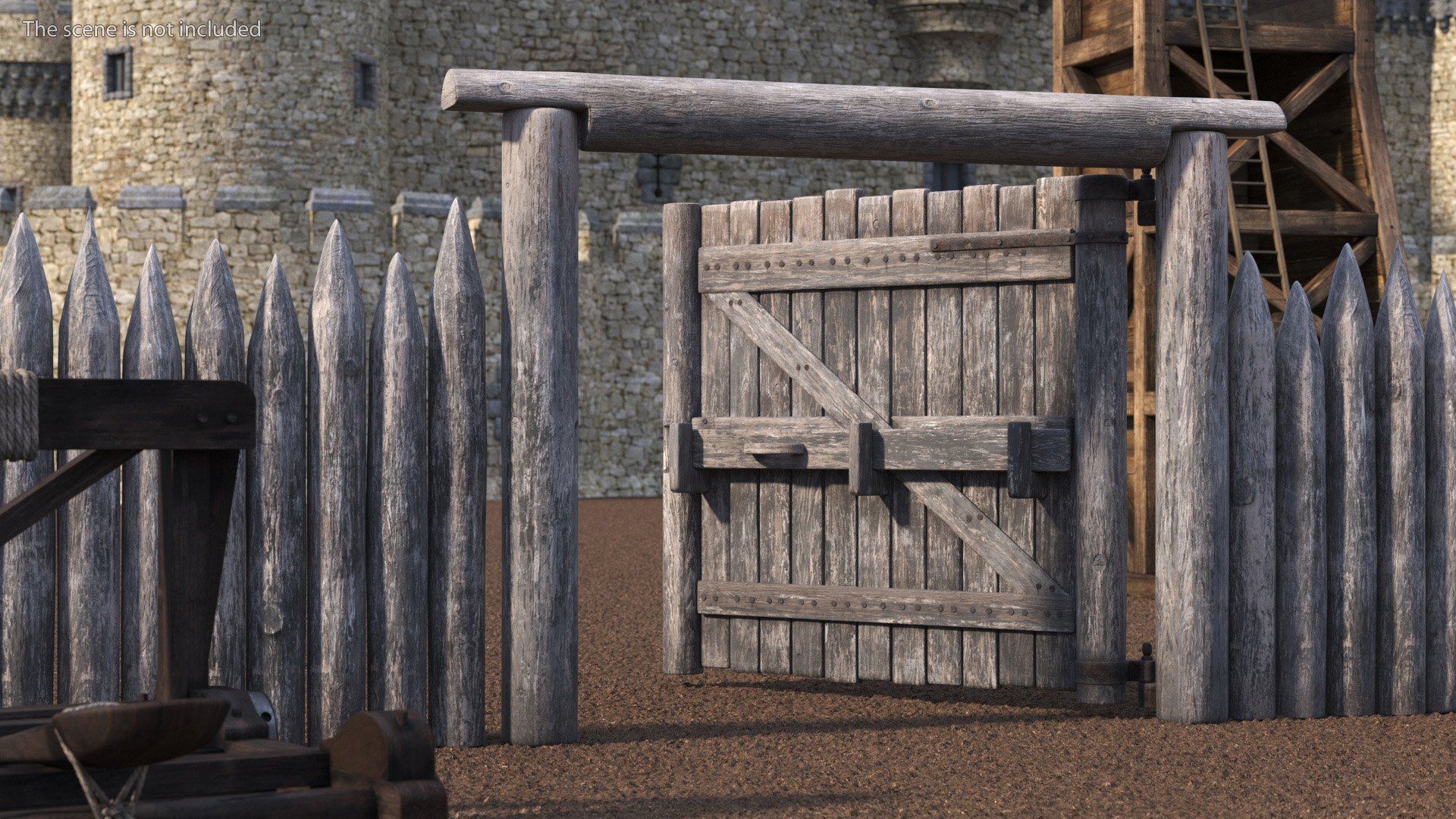 Old Faded Gate 3D model