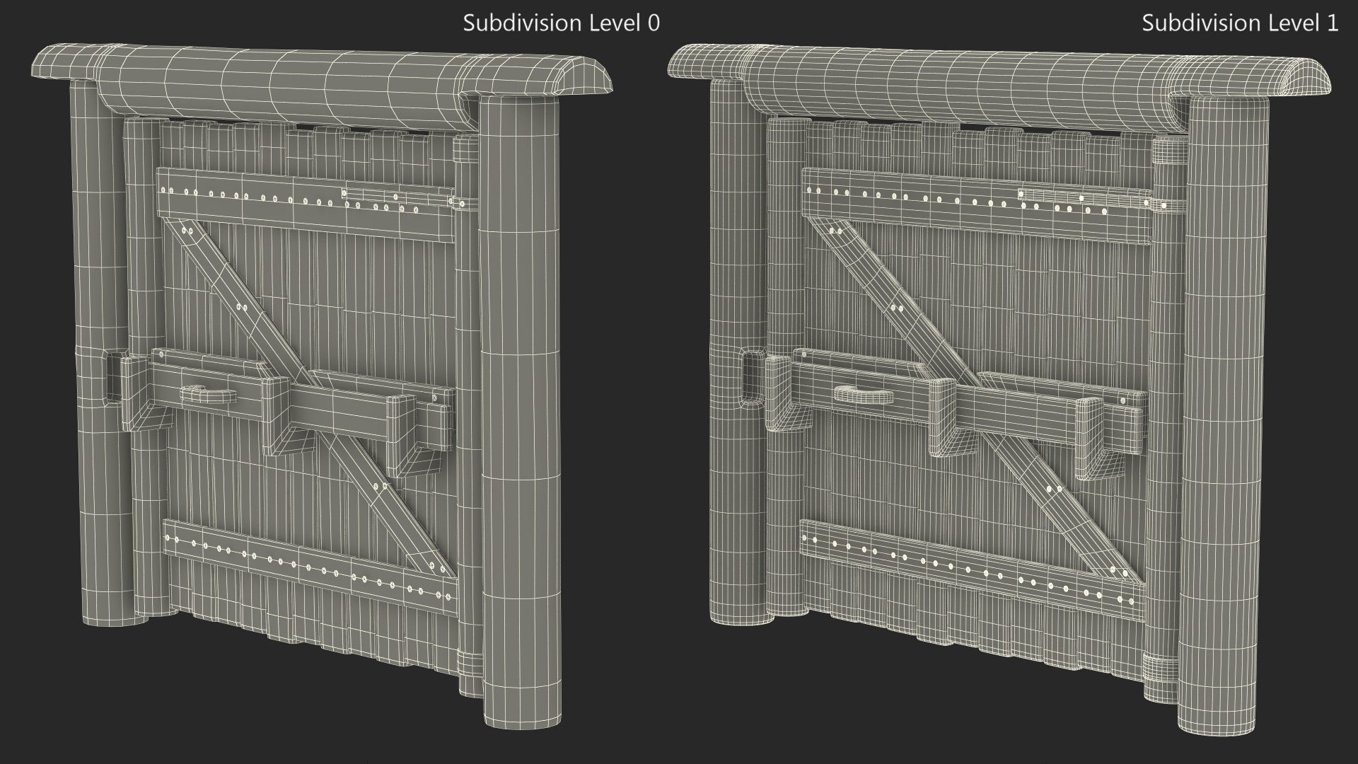 Old Faded Gate 3D model