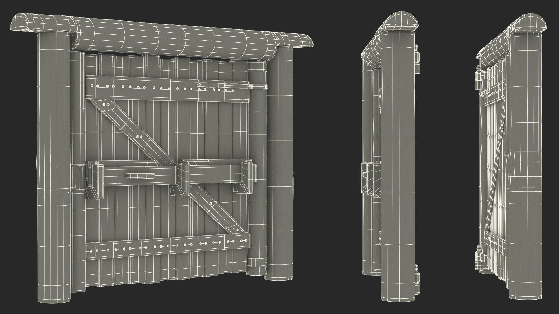 Old Faded Gate 3D model