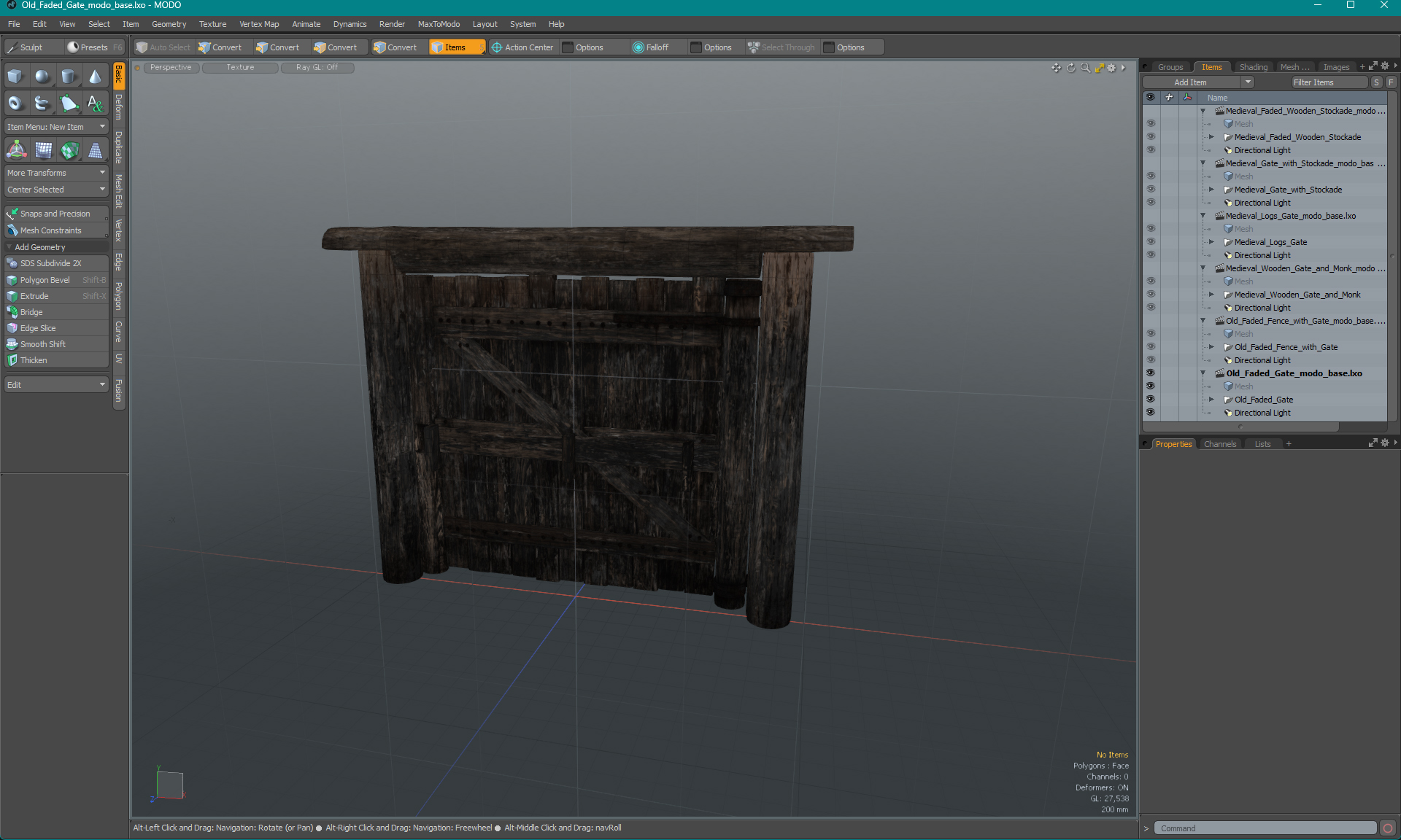 Old Faded Gate 3D model