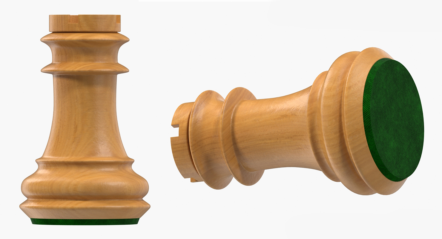 3D Wooden Chess Set