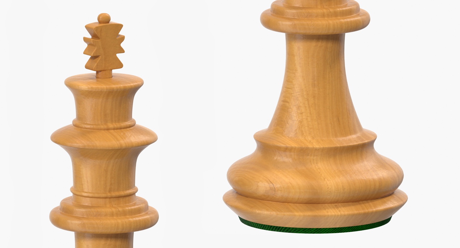 3D Wooden Chess Set