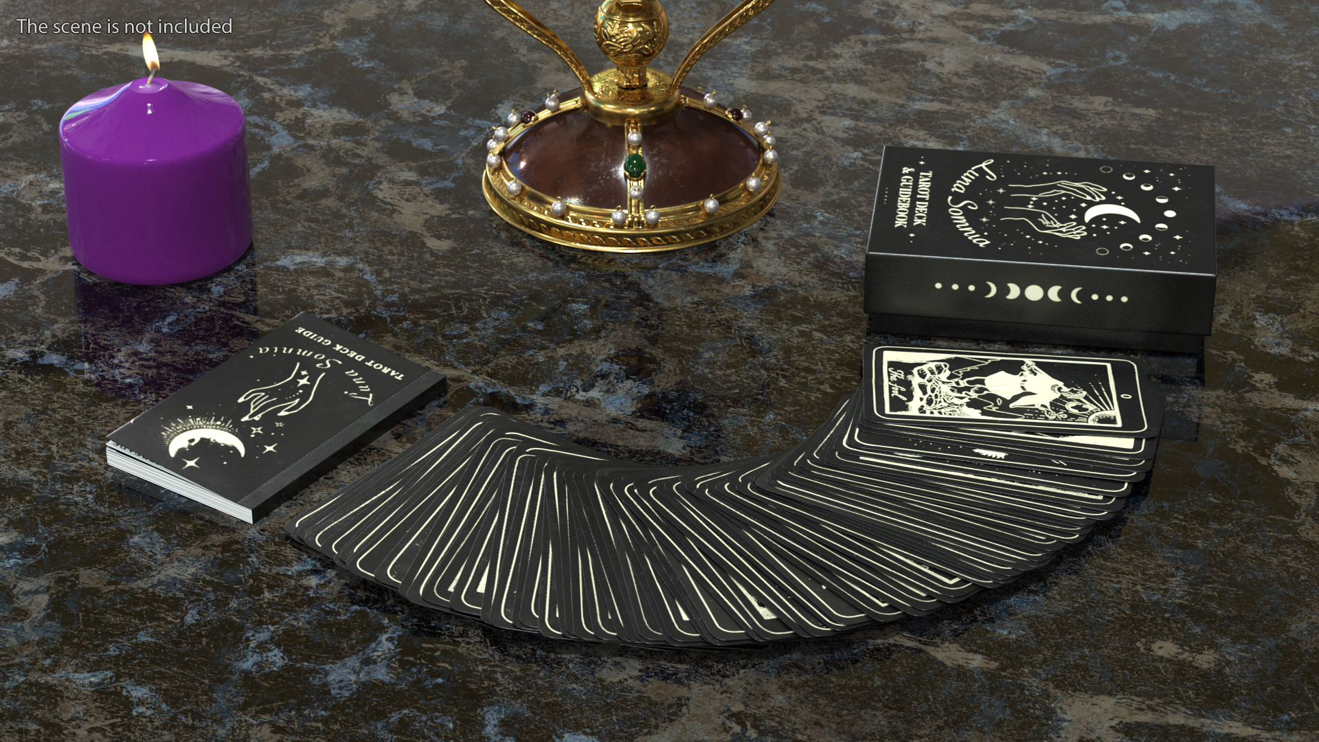 3D Tarot Full Deck with Guidebook and Box model