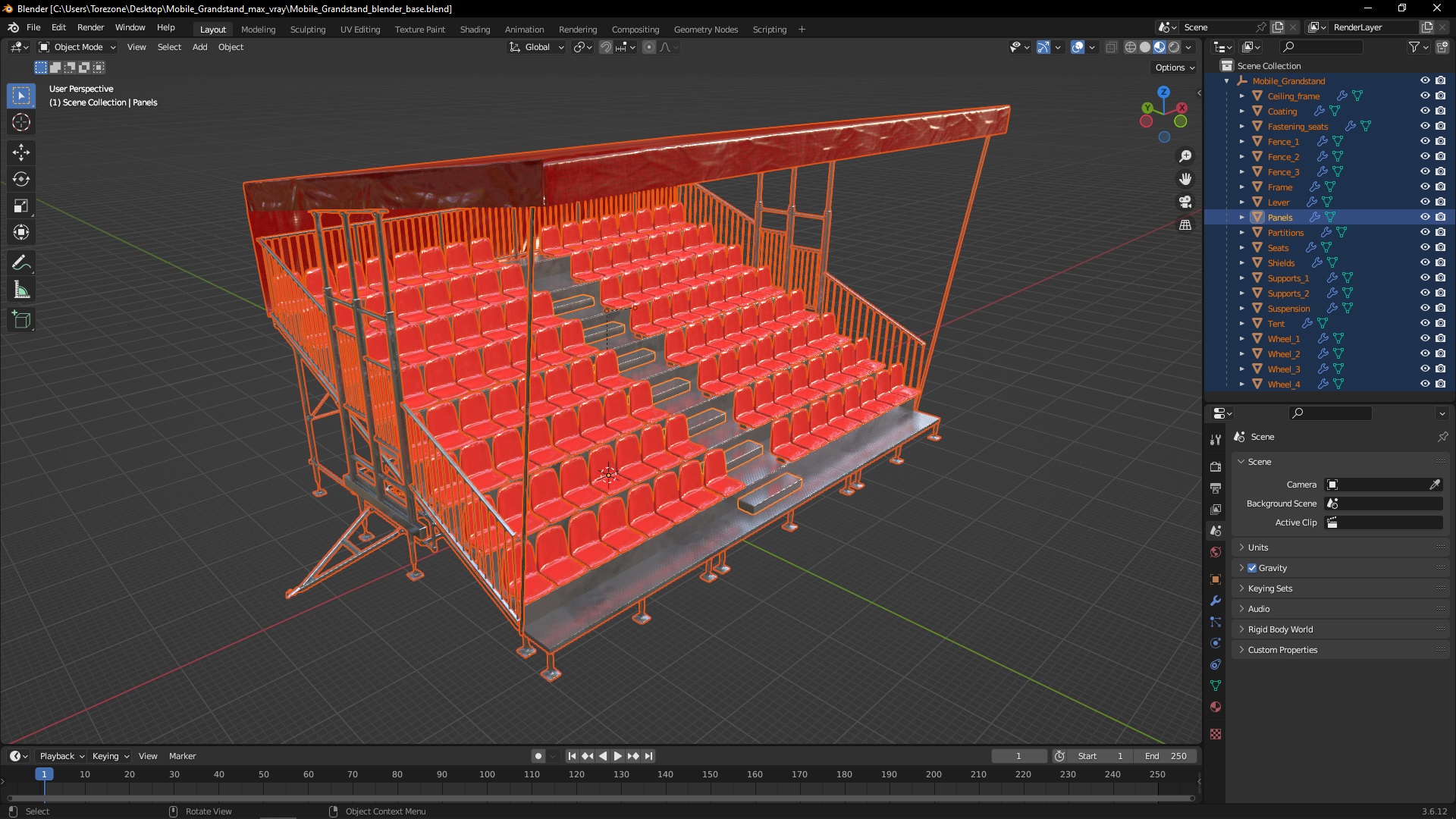 Mobile Grandstand 3D