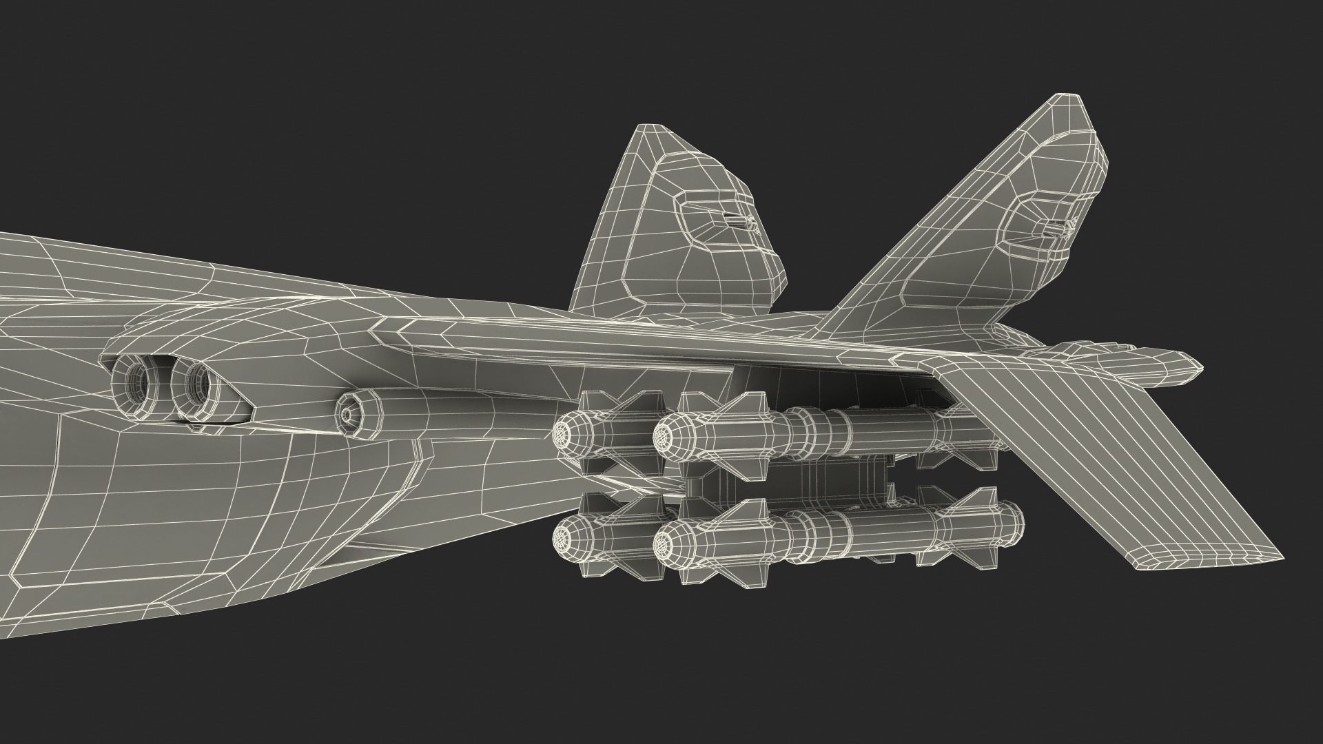 3D Sci Fi Green Military Fighter Jet model