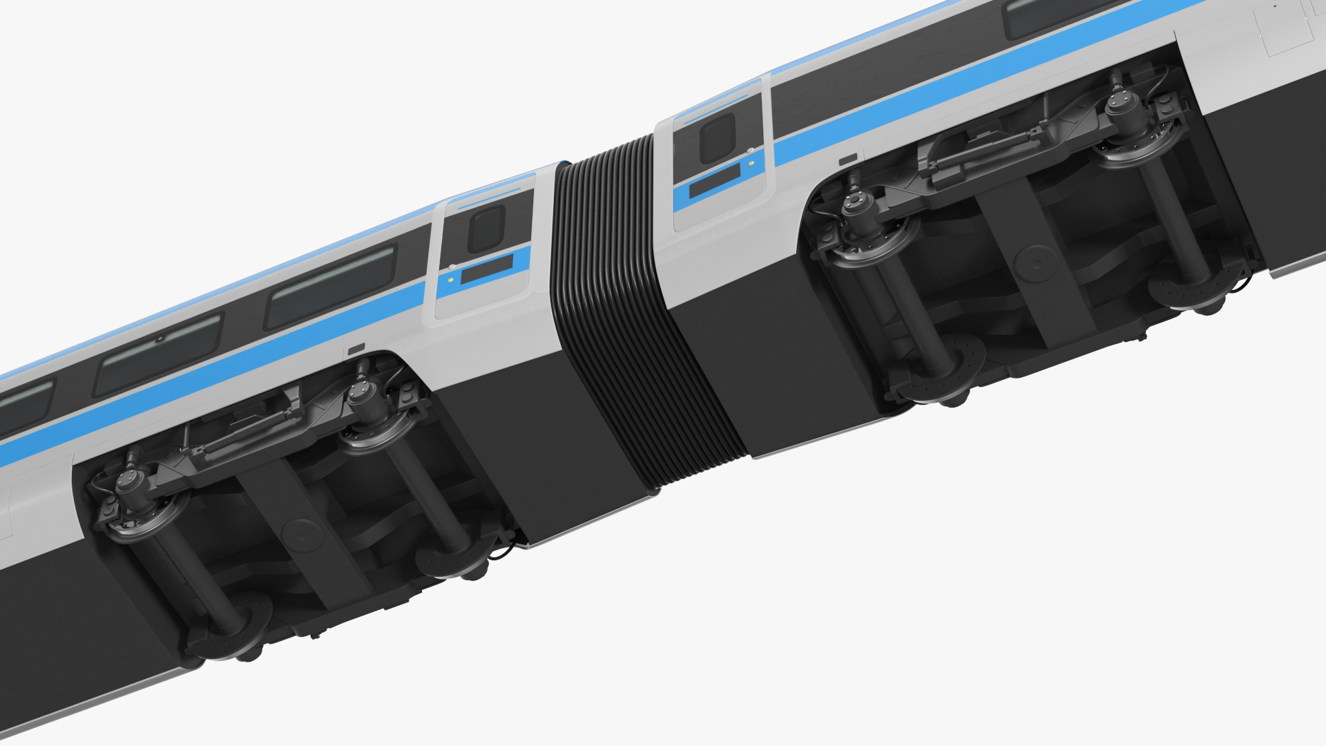 3D High Speed Train Blue