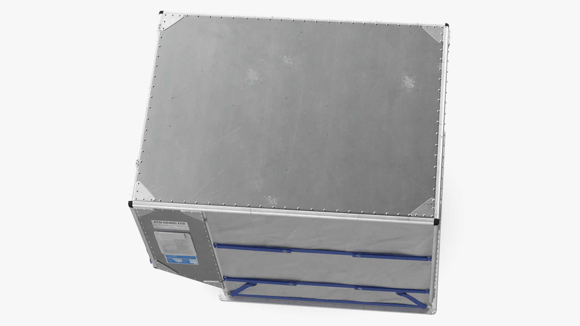 3D LD3 Aluminium Airport Container Aged