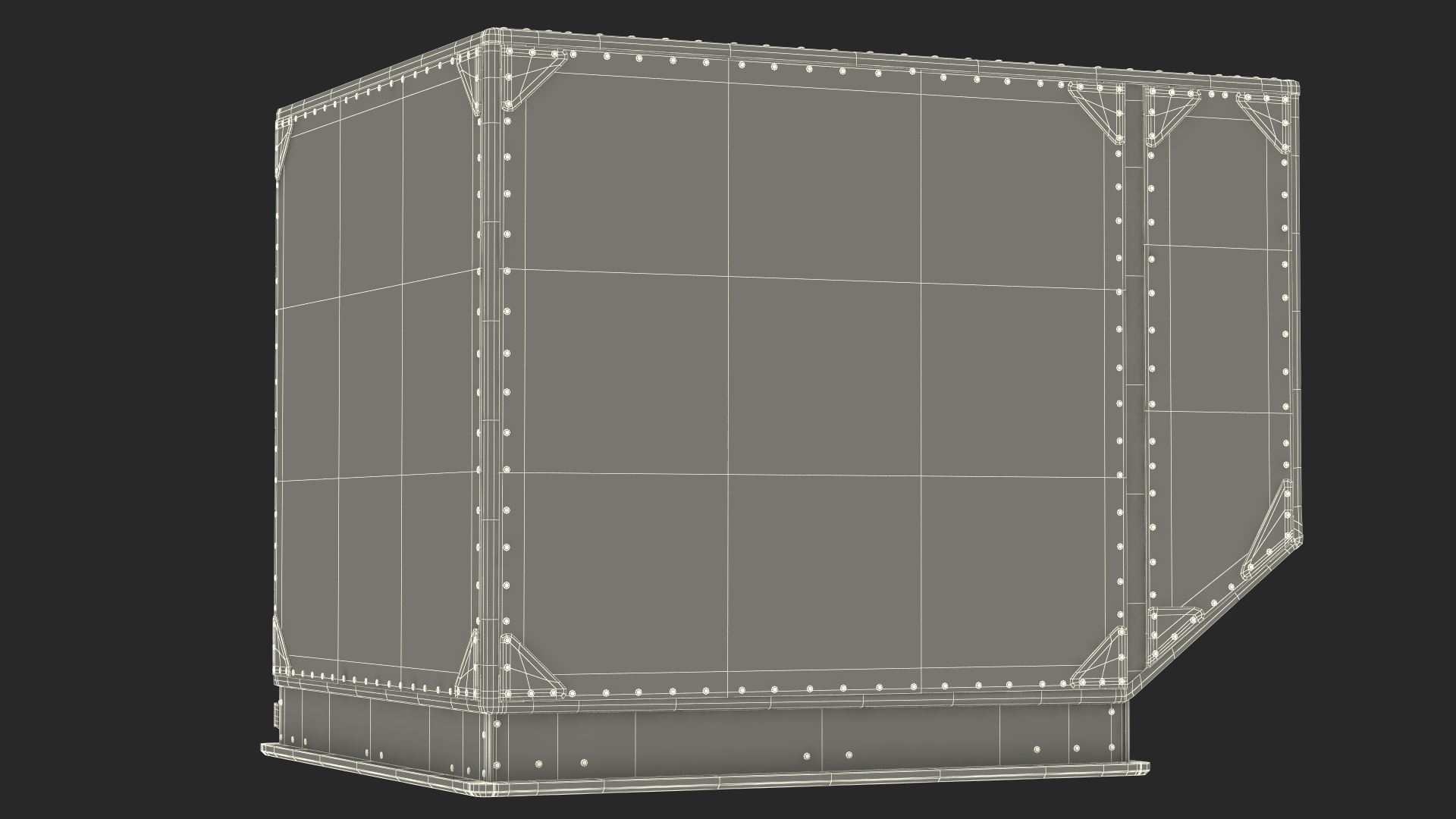 3D LD3 Aluminium Airport Container Aged