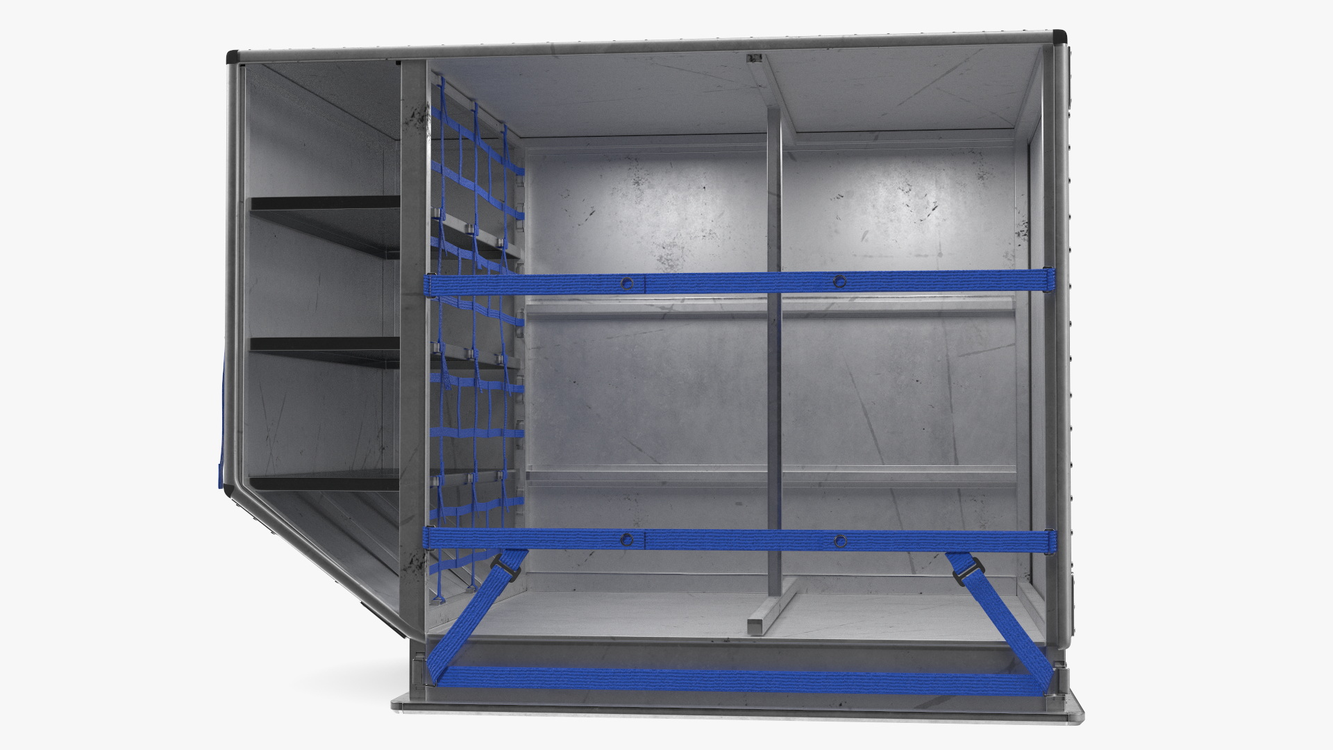 3D LD3 Aluminium Airport Container Aged