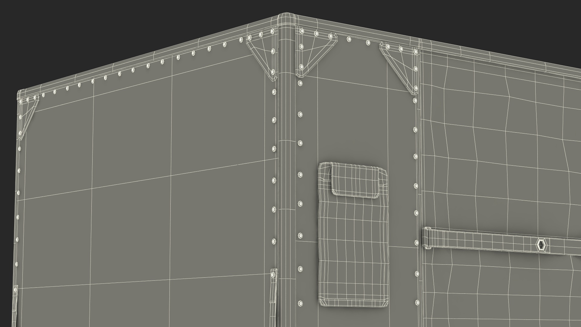 3D LD3 Aluminium Airport Container Aged