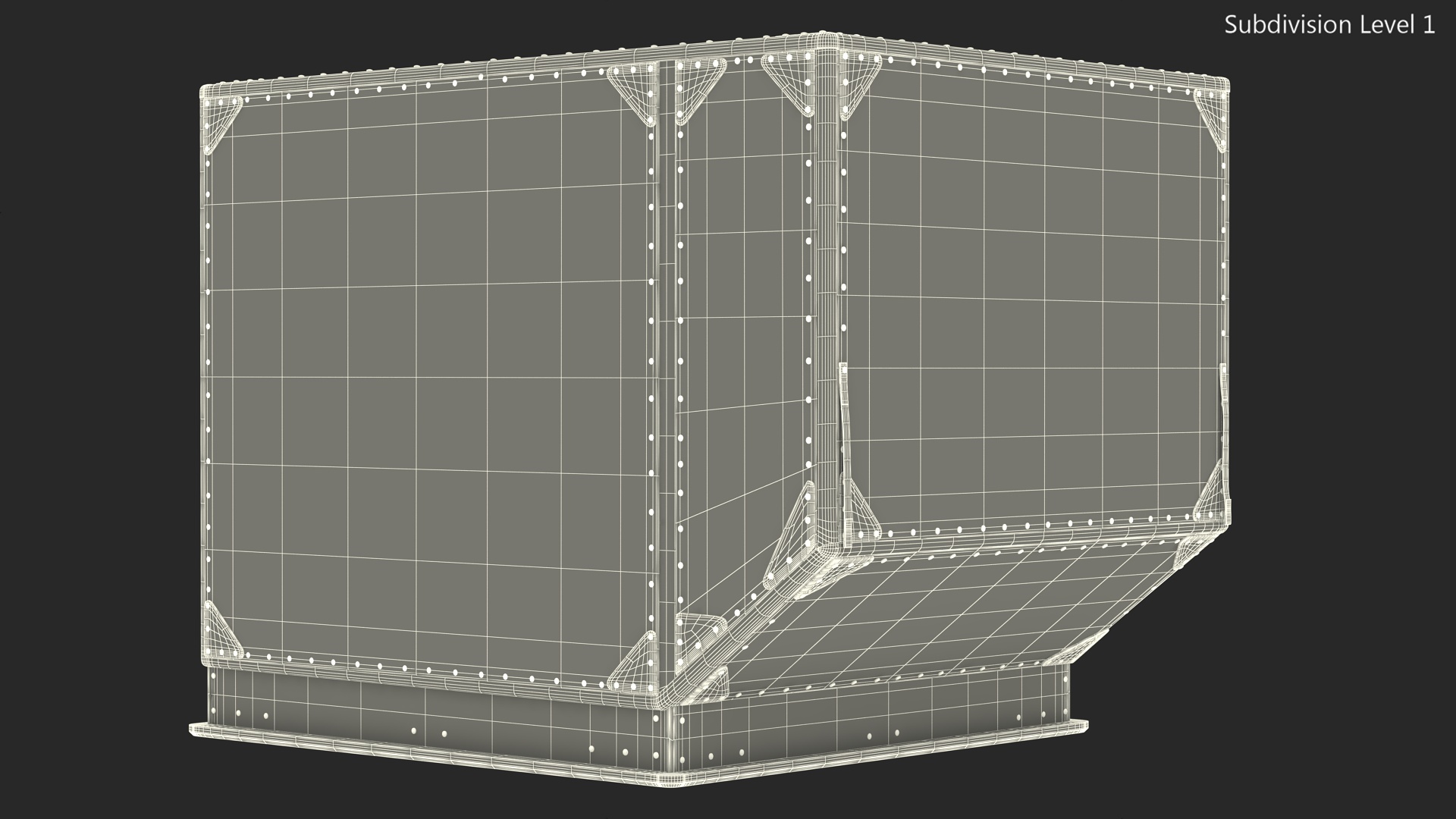 3D LD3 Aluminium Airport Container Aged