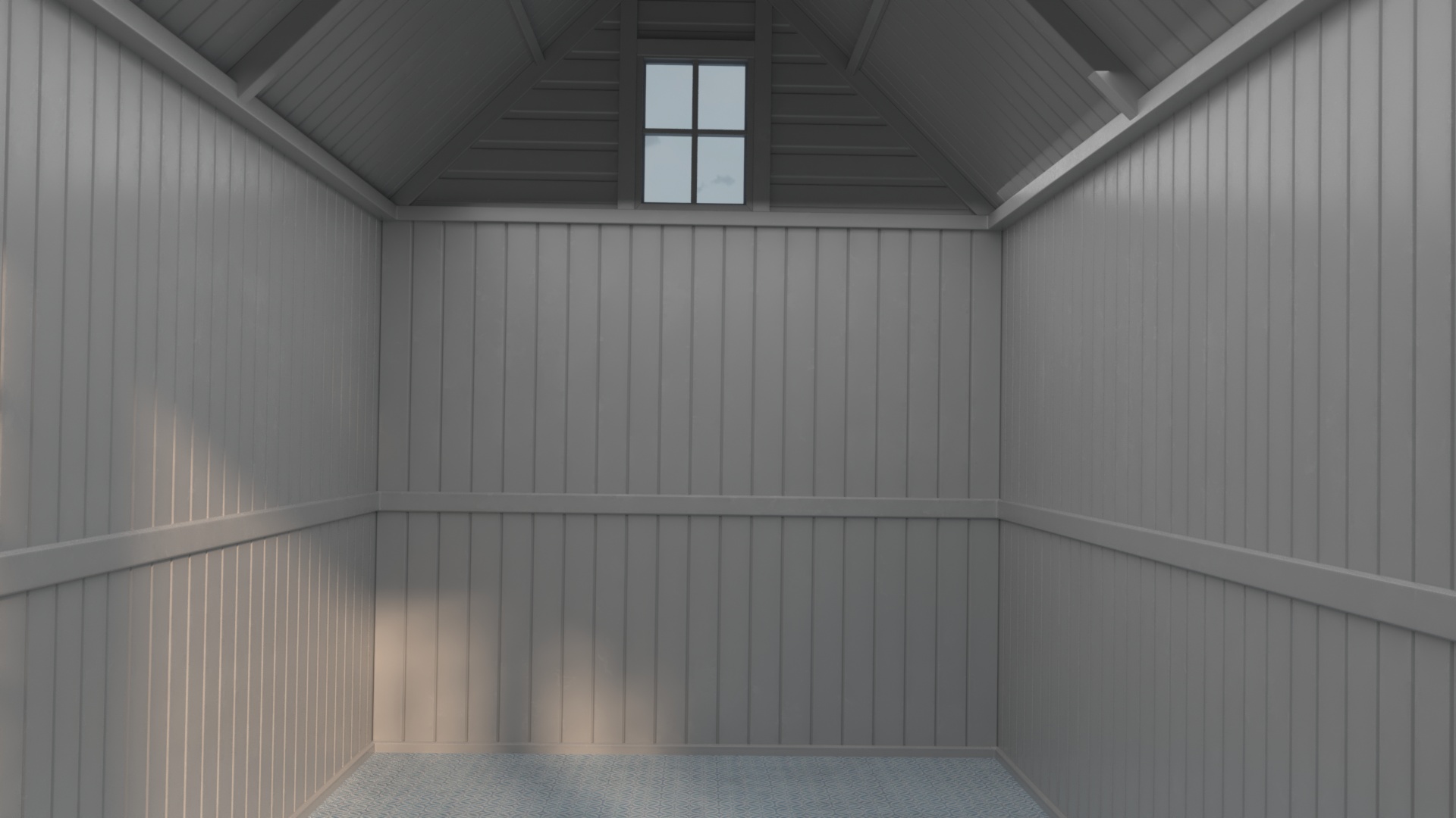 3D Modern Beach Hut Blue