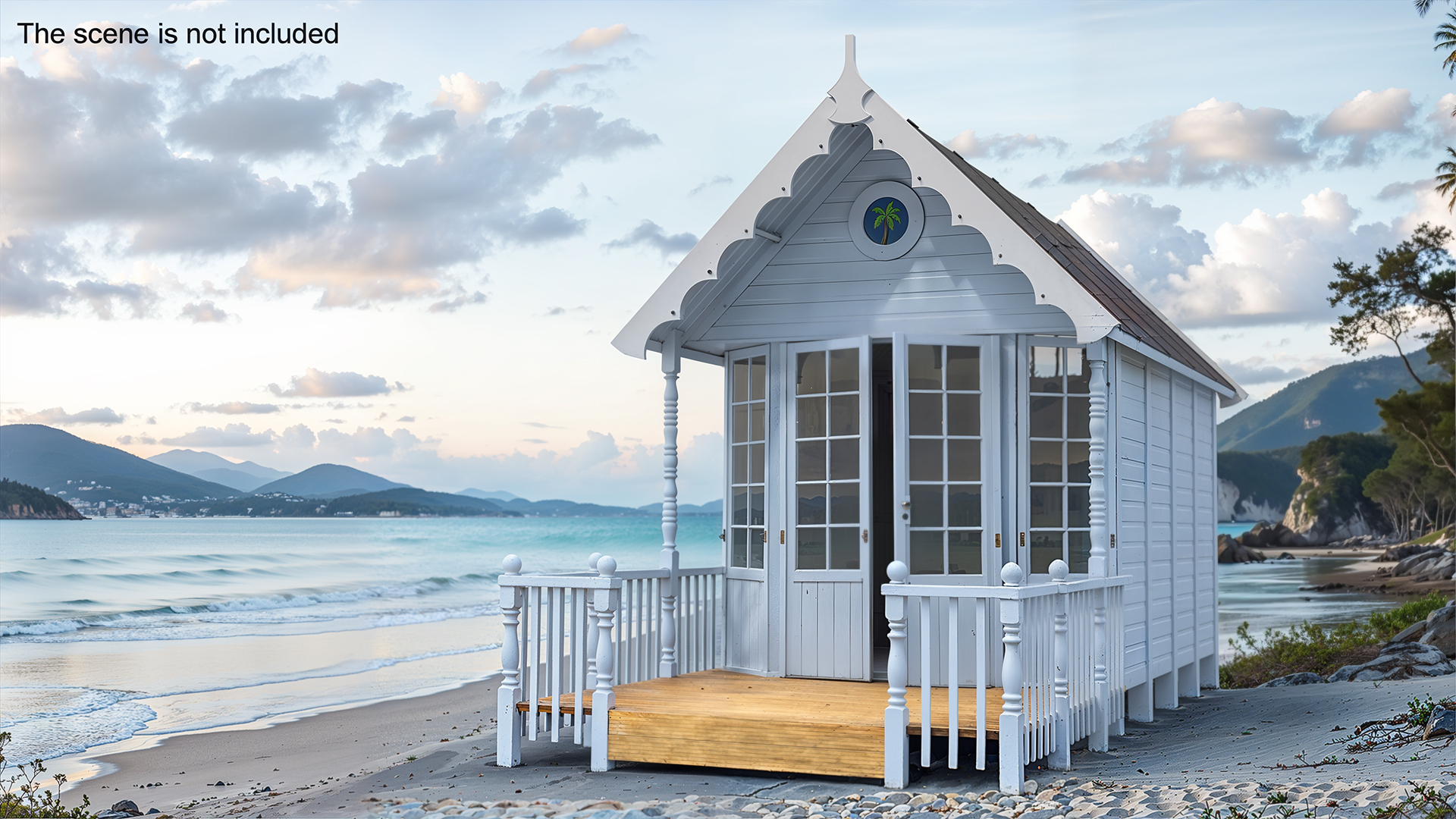 3D Modern Beach Hut Blue