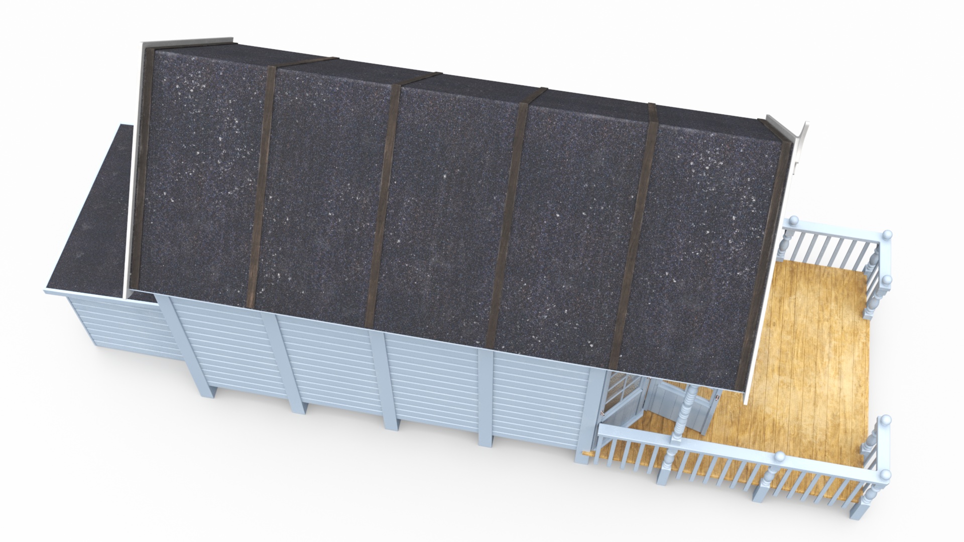 3D Modern Beach Hut Blue