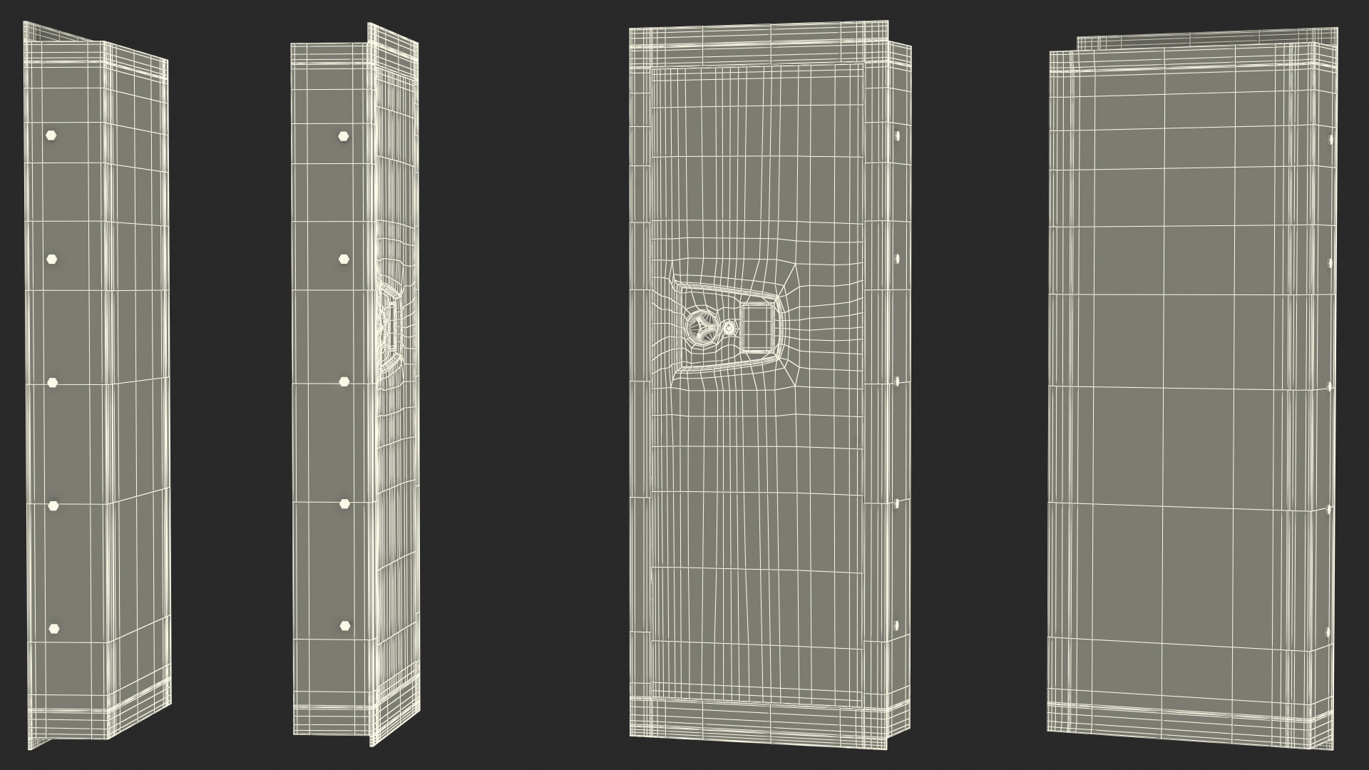 Long Gun Wall Safe with Electronic Lock 3D model