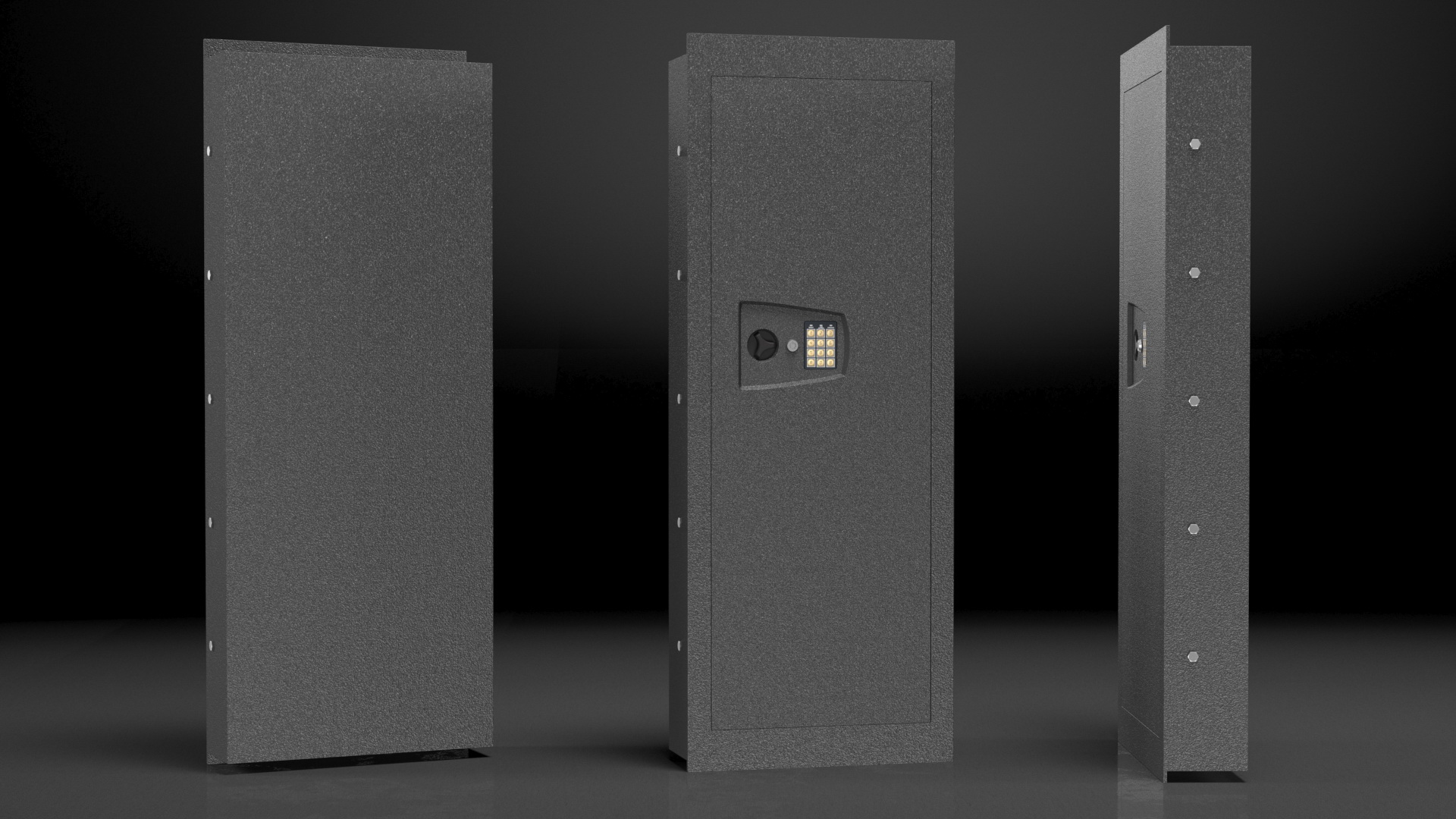 Long Gun Wall Safe with Electronic Lock 3D model