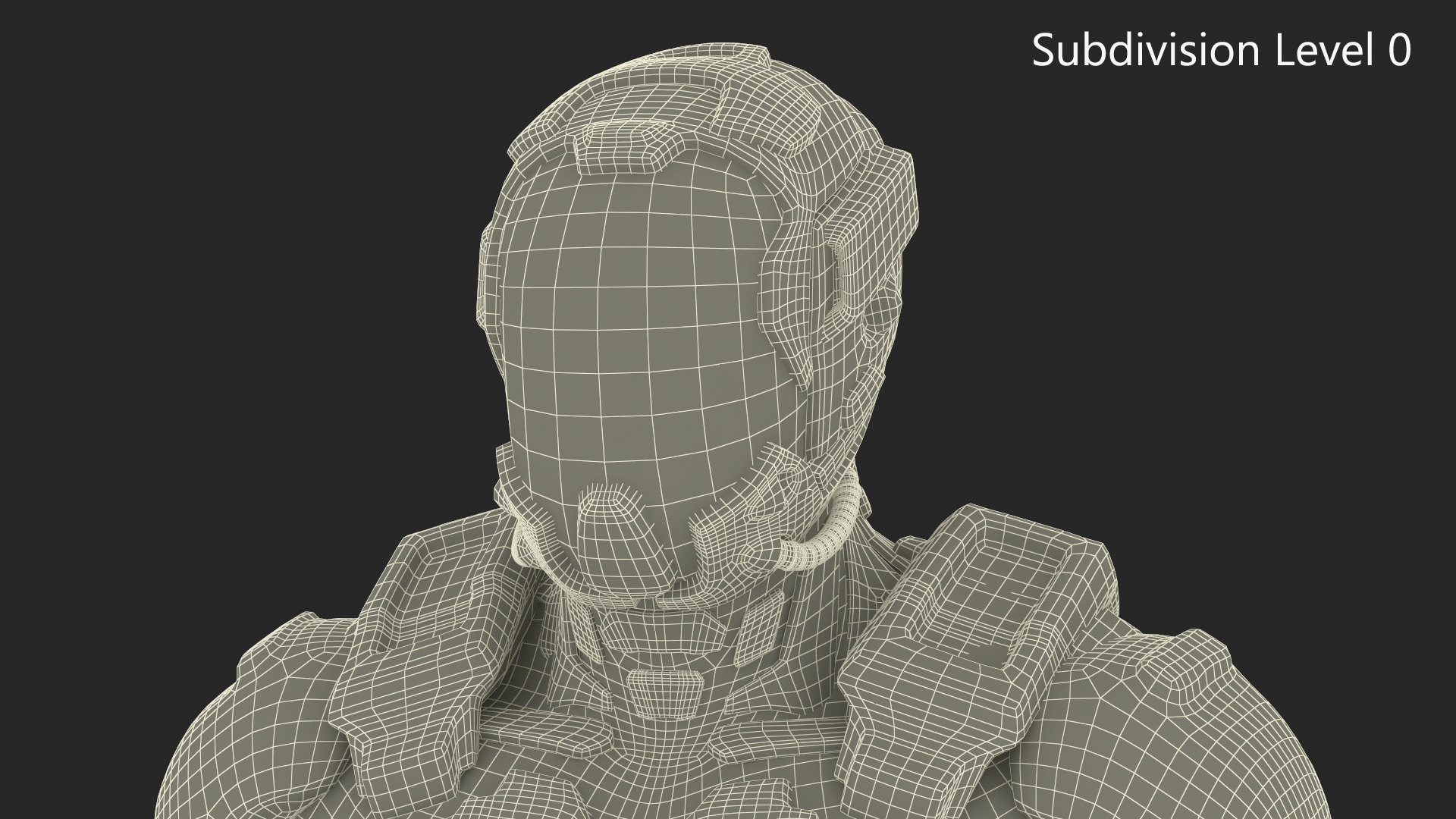 3D Futuristic Armored Cyborg Yellow Rigged for Maya model