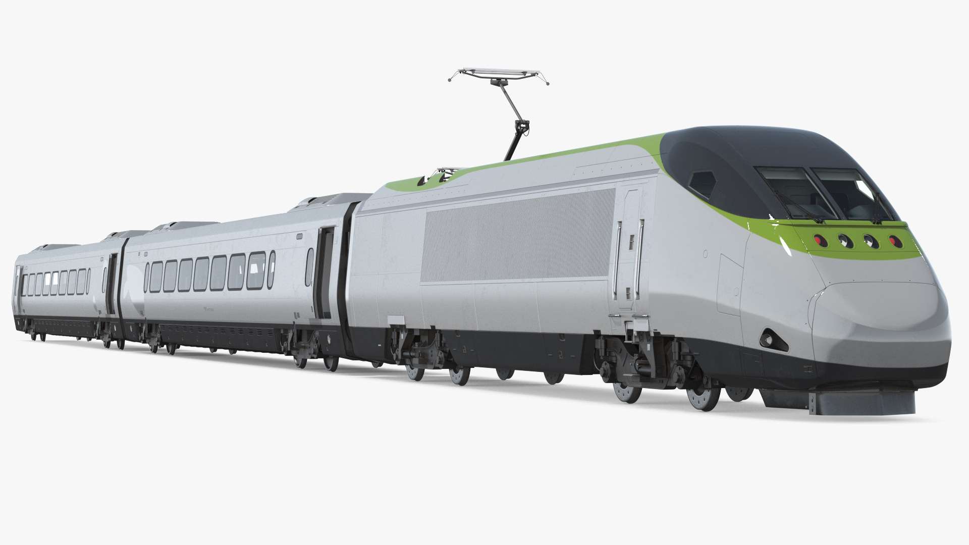 3D Express Train Generic Rigged model