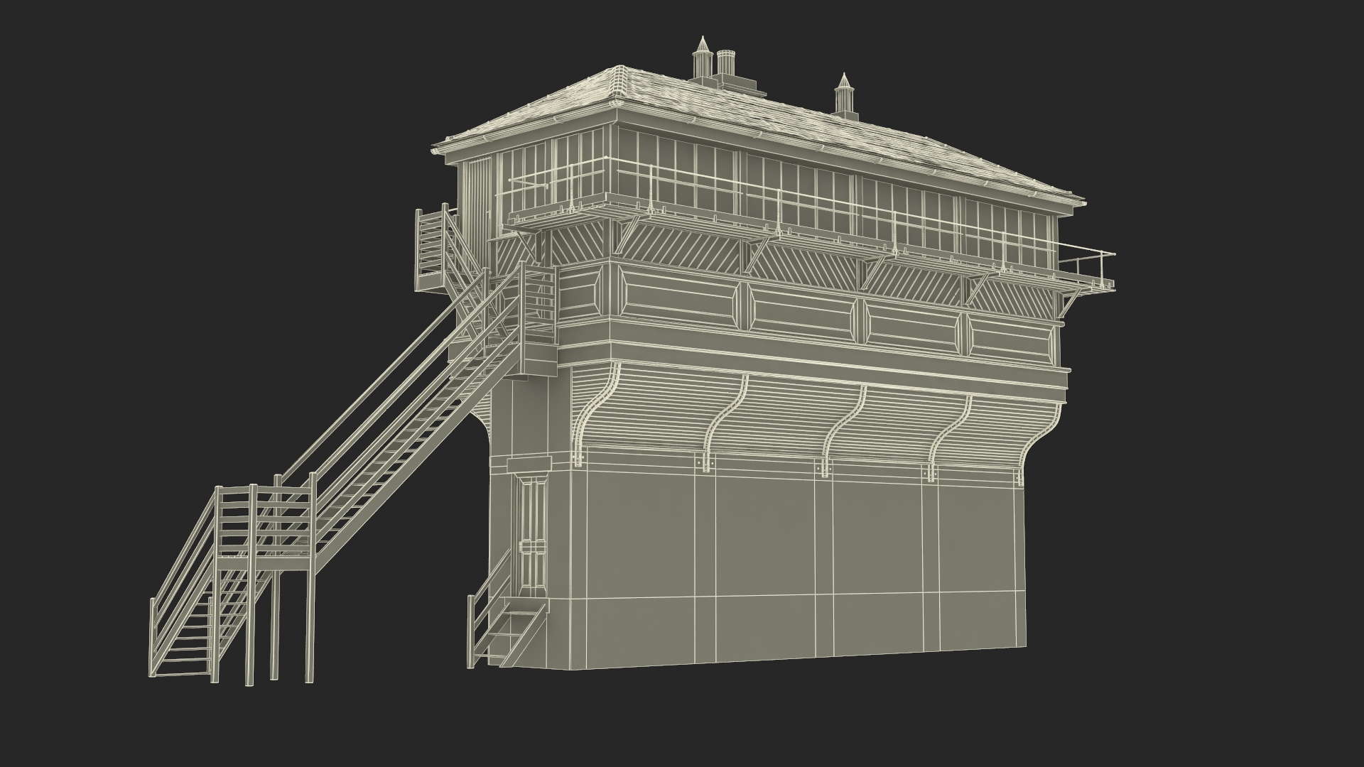 3D Train Signal Box