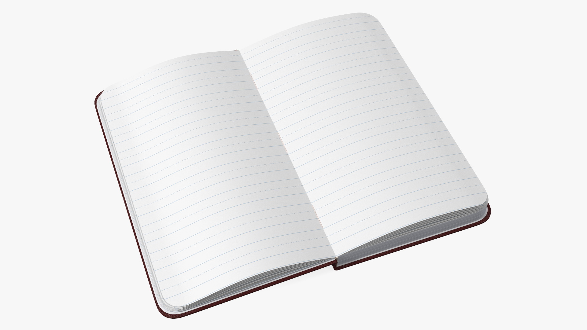 3D Opened Lined Notebook