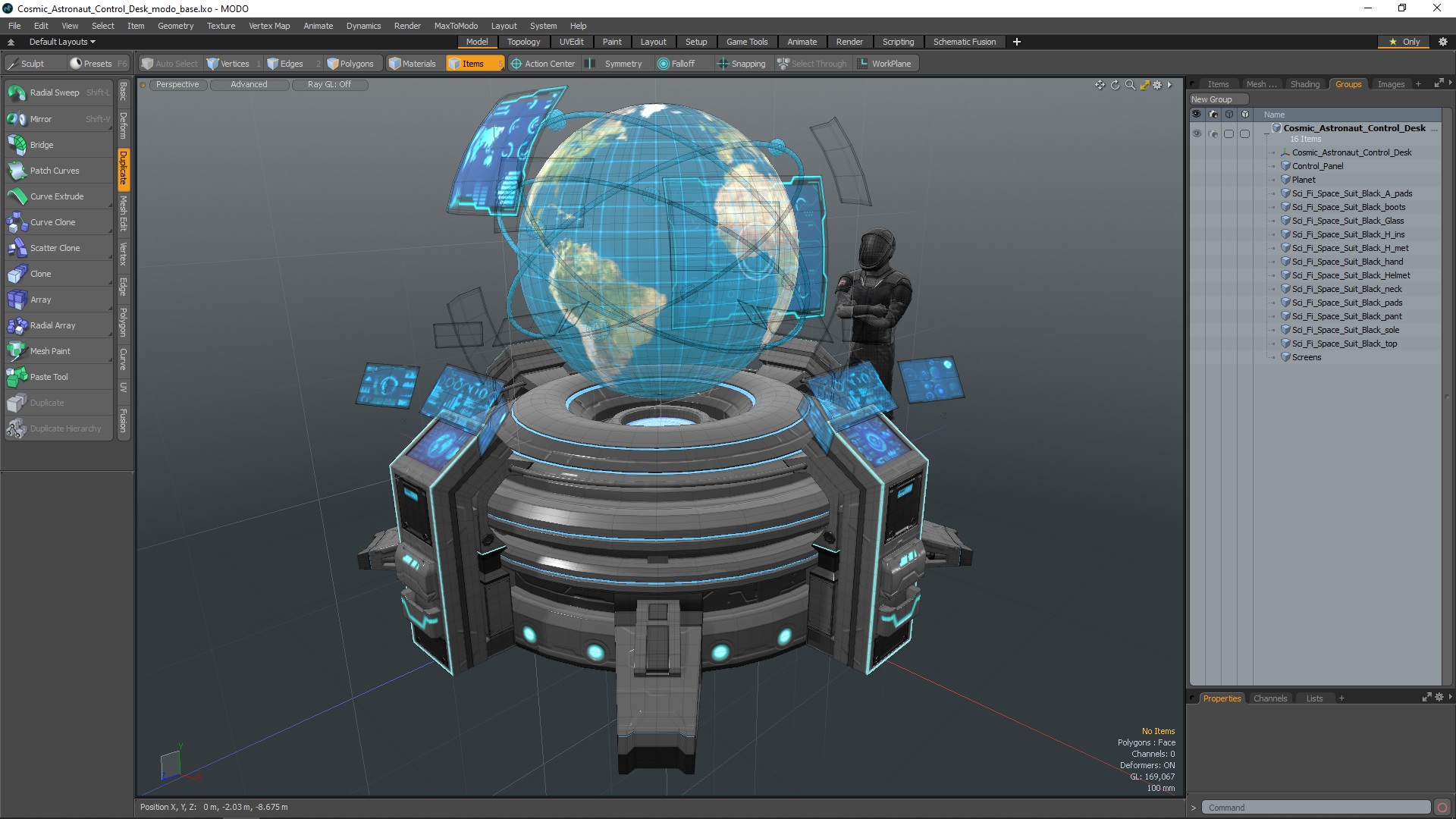 Cosmic Astronaut Control Desk 3D model