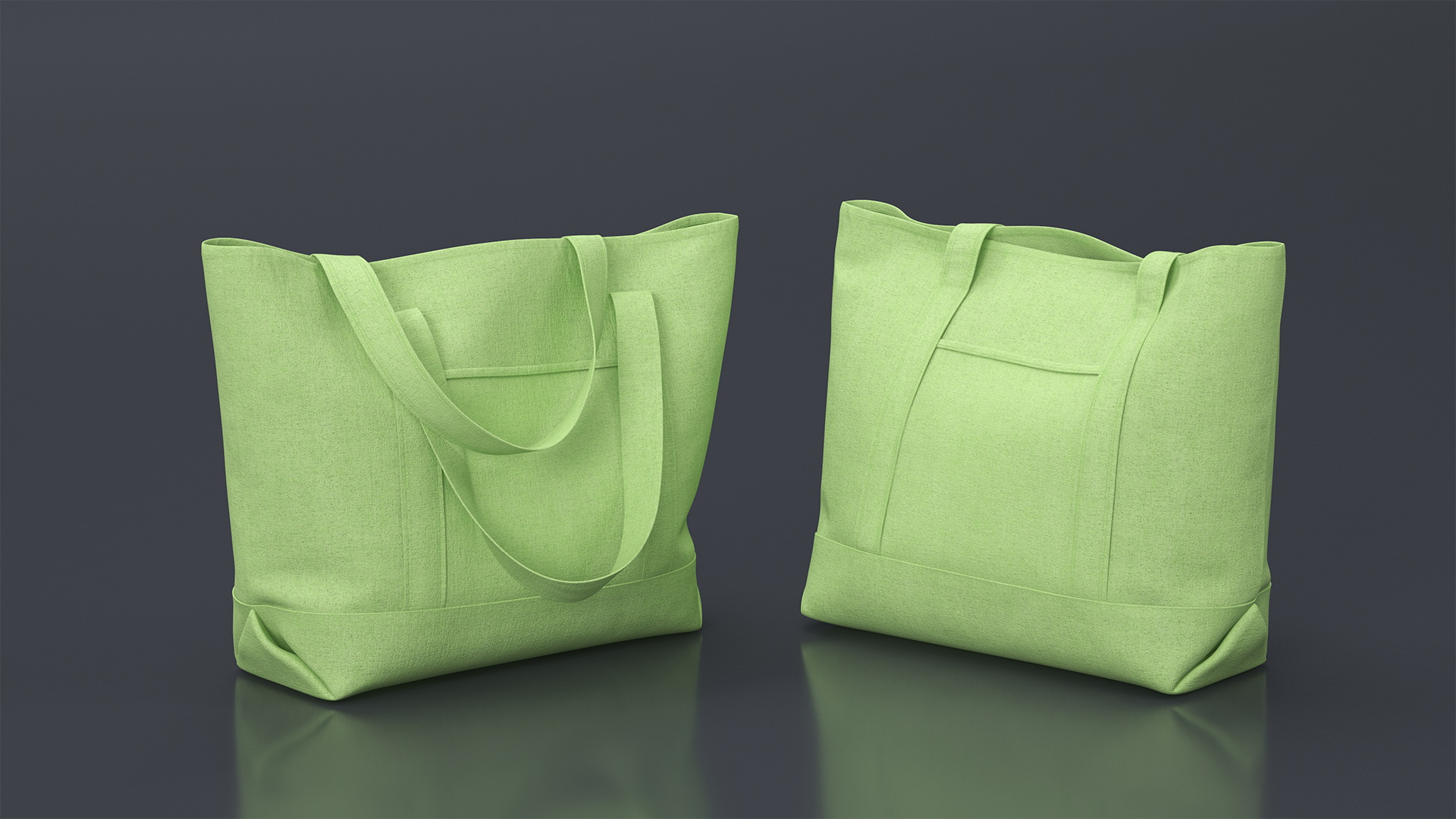 Shopper Bag Green 3D