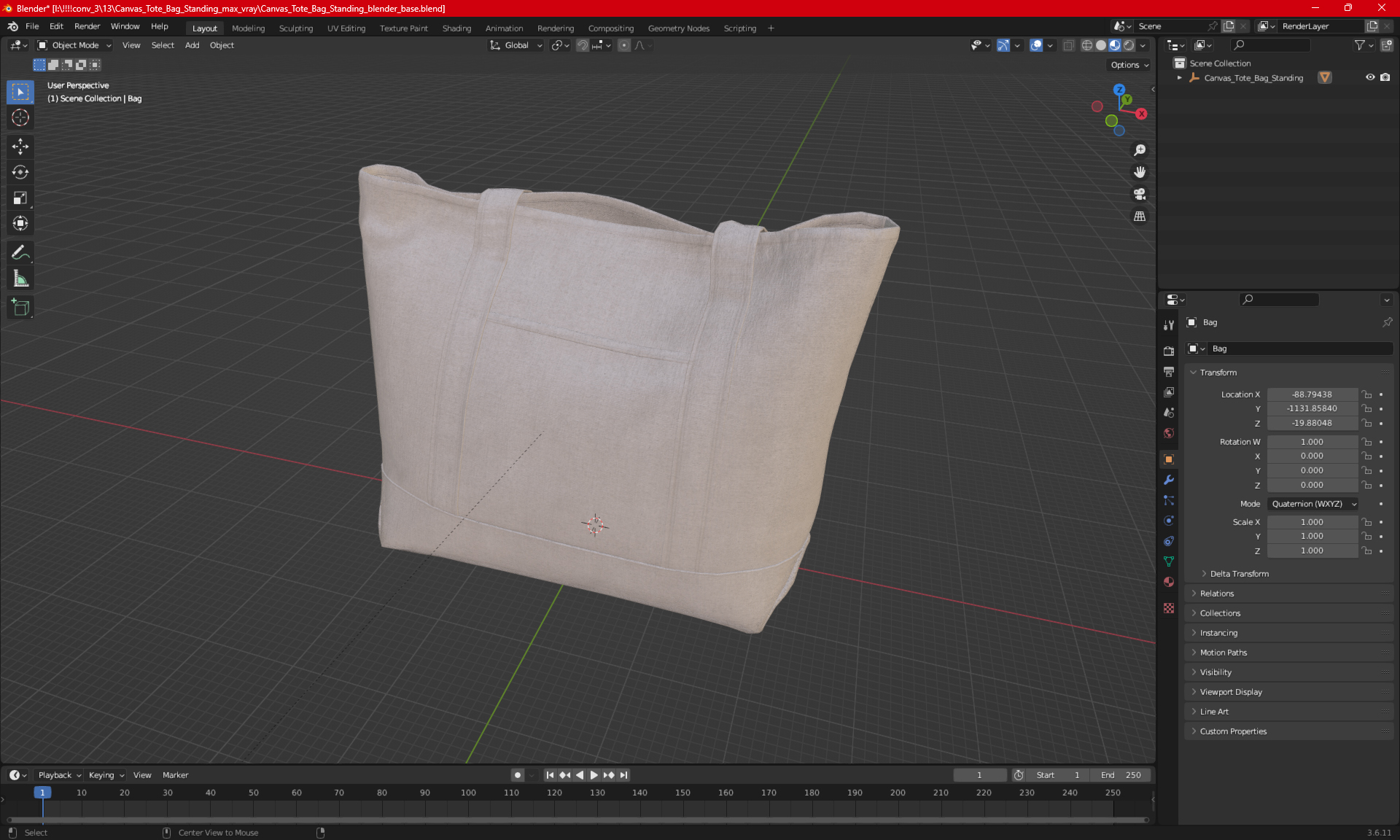 Shopper Bag Green 3D