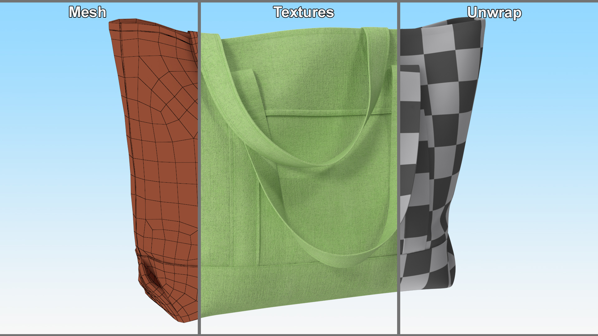 Shopper Bag Green 3D