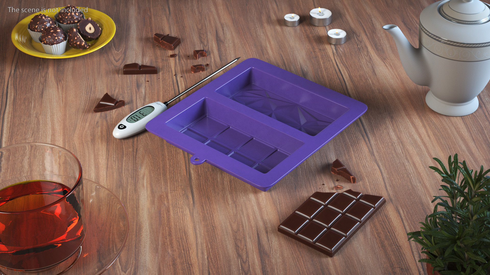 Chocolate Making Kit with Food Thermometer 3D