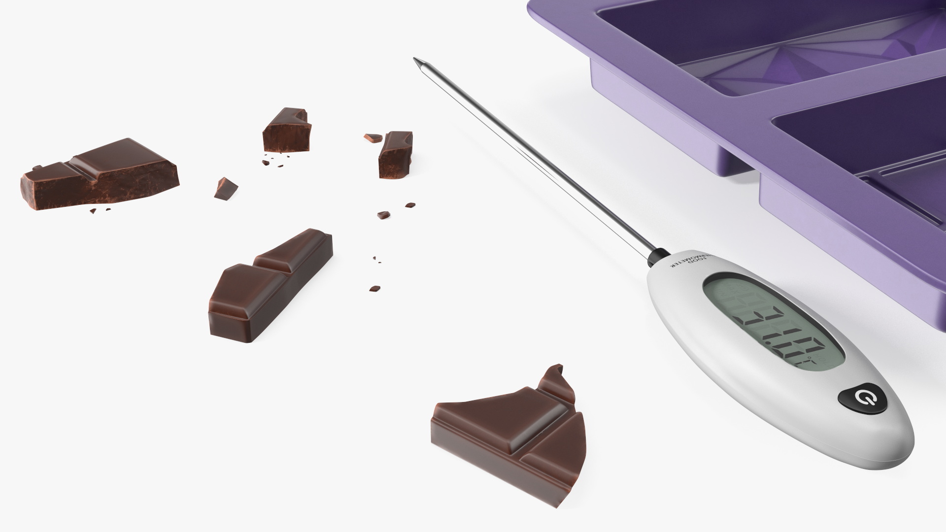 Chocolate Making Kit with Food Thermometer 3D