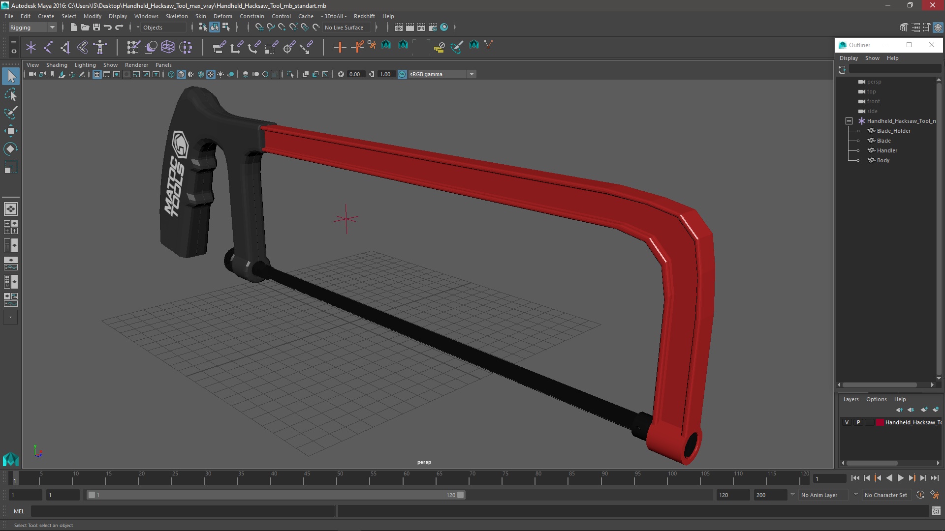 3D Handheld Hacksaw Tool