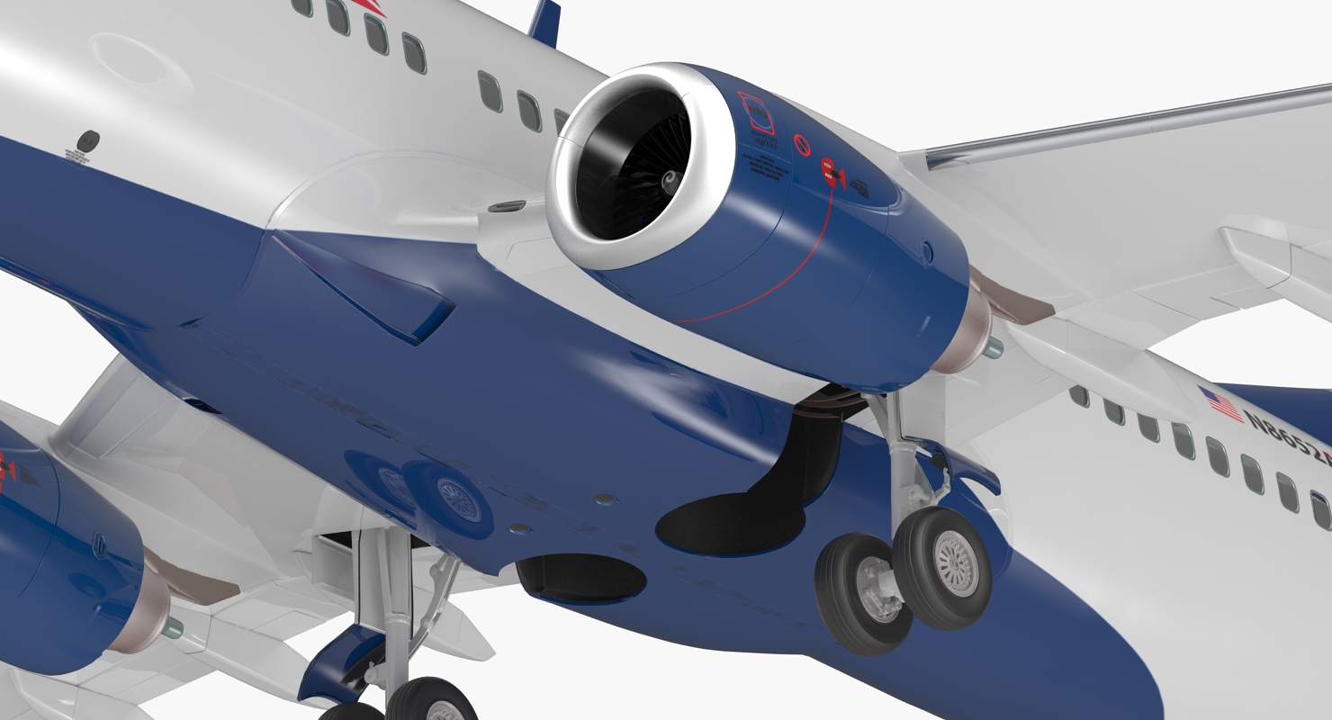 3D Boeing 737 700 with Interior Delta Air Lines Rigged